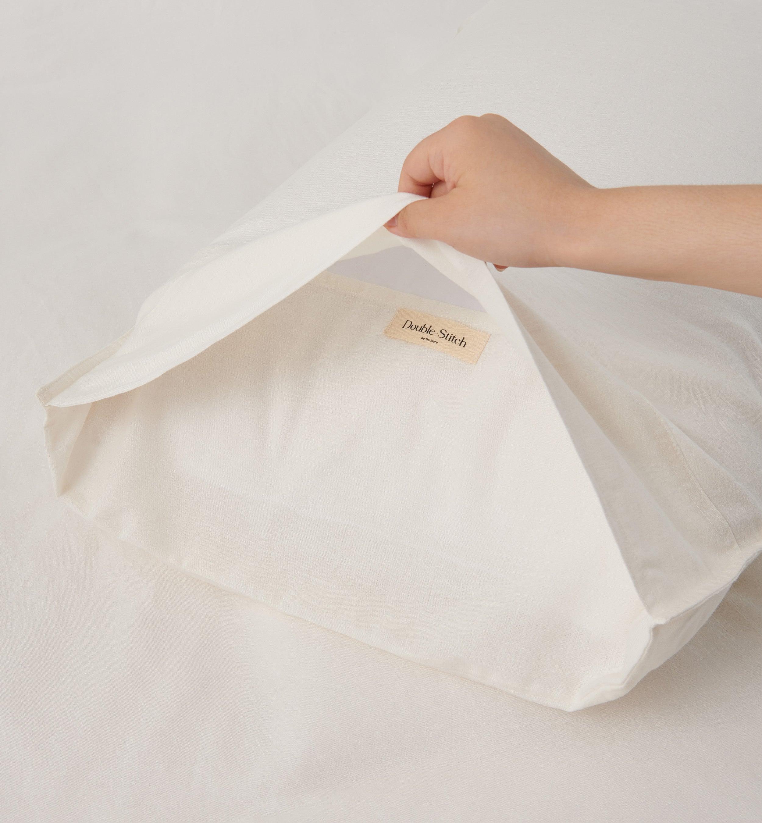 Linen TENCEL™ Lyocell Pillowcases - Double Stitch By Bedsure