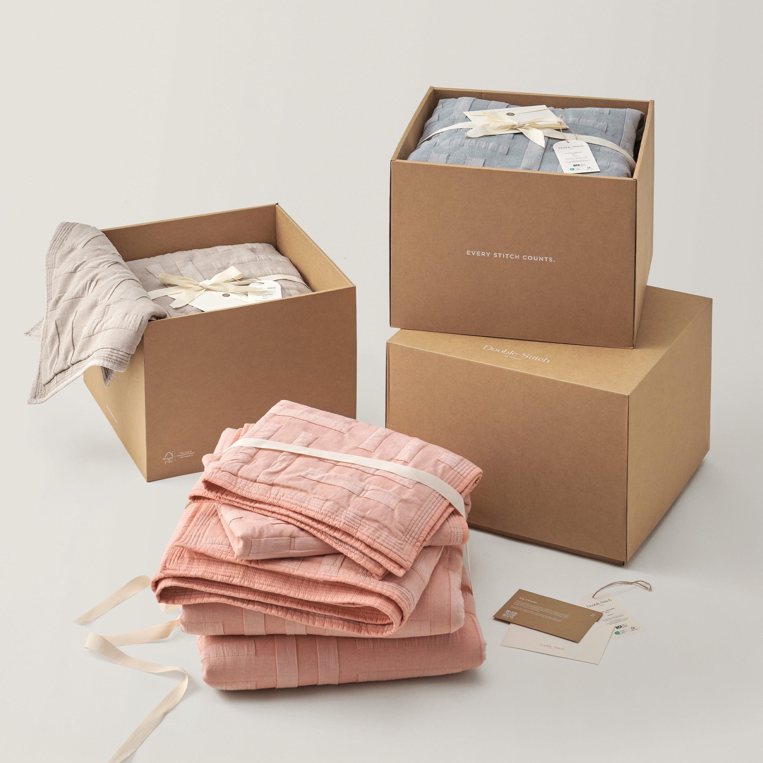 Cotton Jacquard Quilt Set - Double Stitch By Bedsure