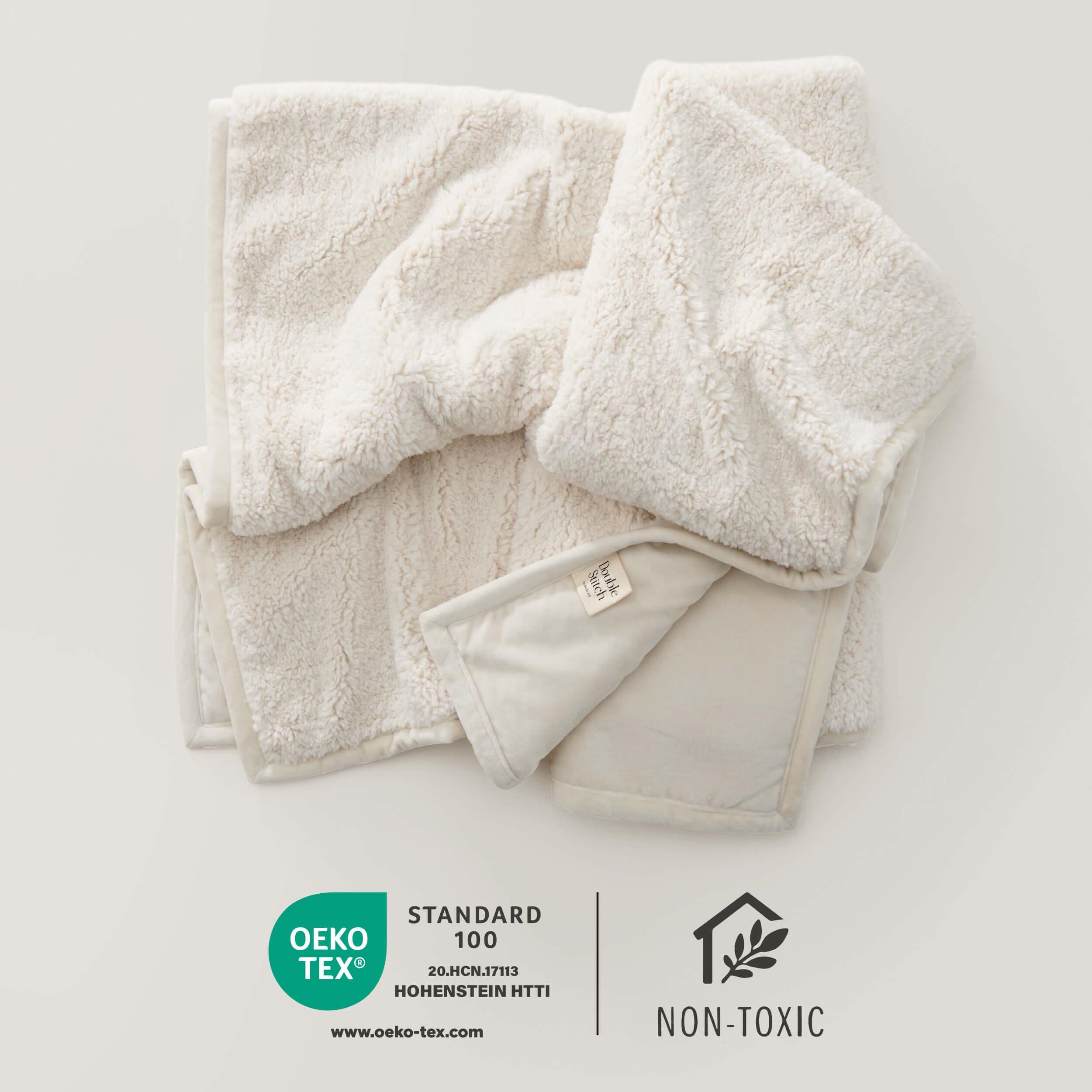 Faux Fur Shearling Throw Blanket - Double Stitch By Bedsure