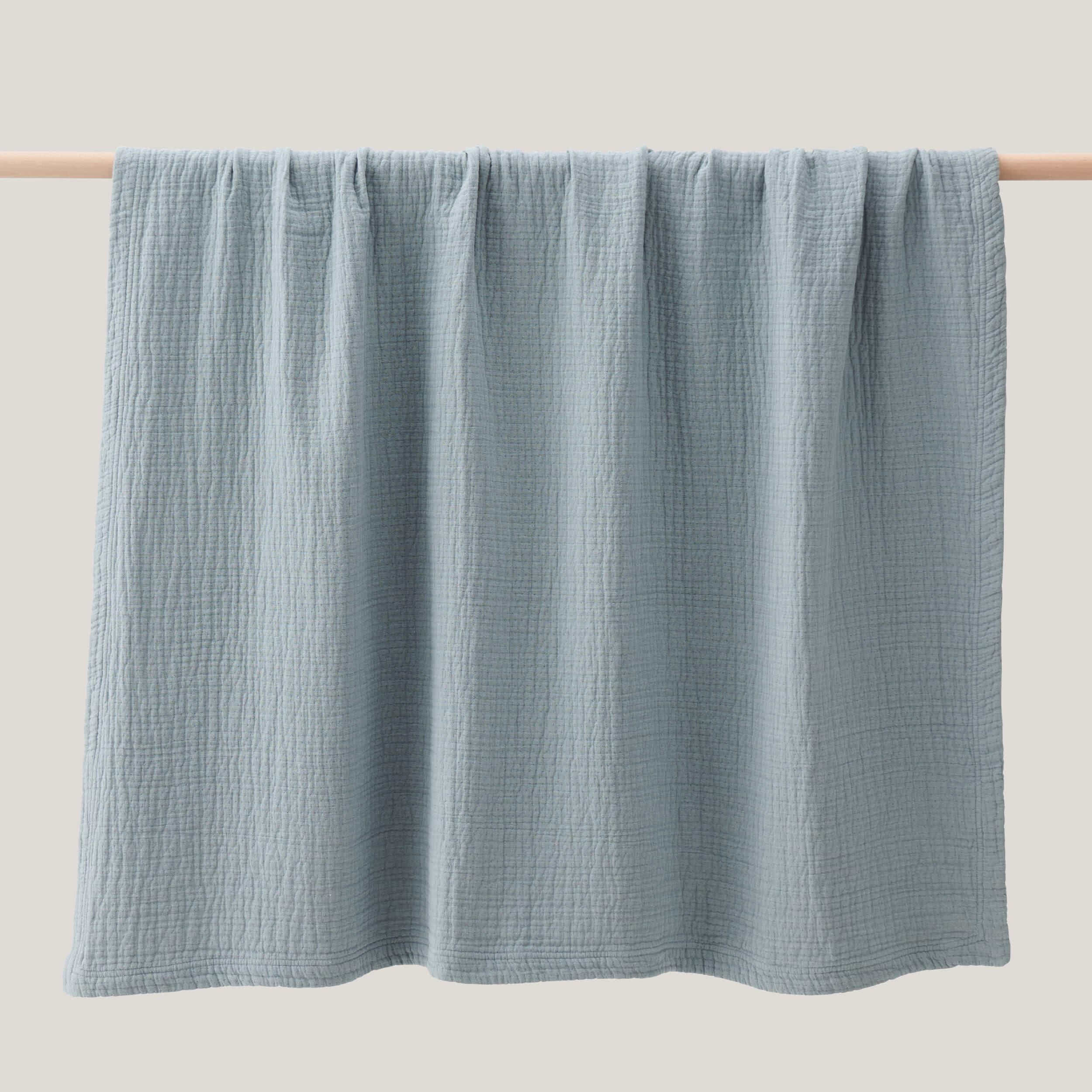 Linen Cotton Throw Blanket - Double Stitch By Bedsure