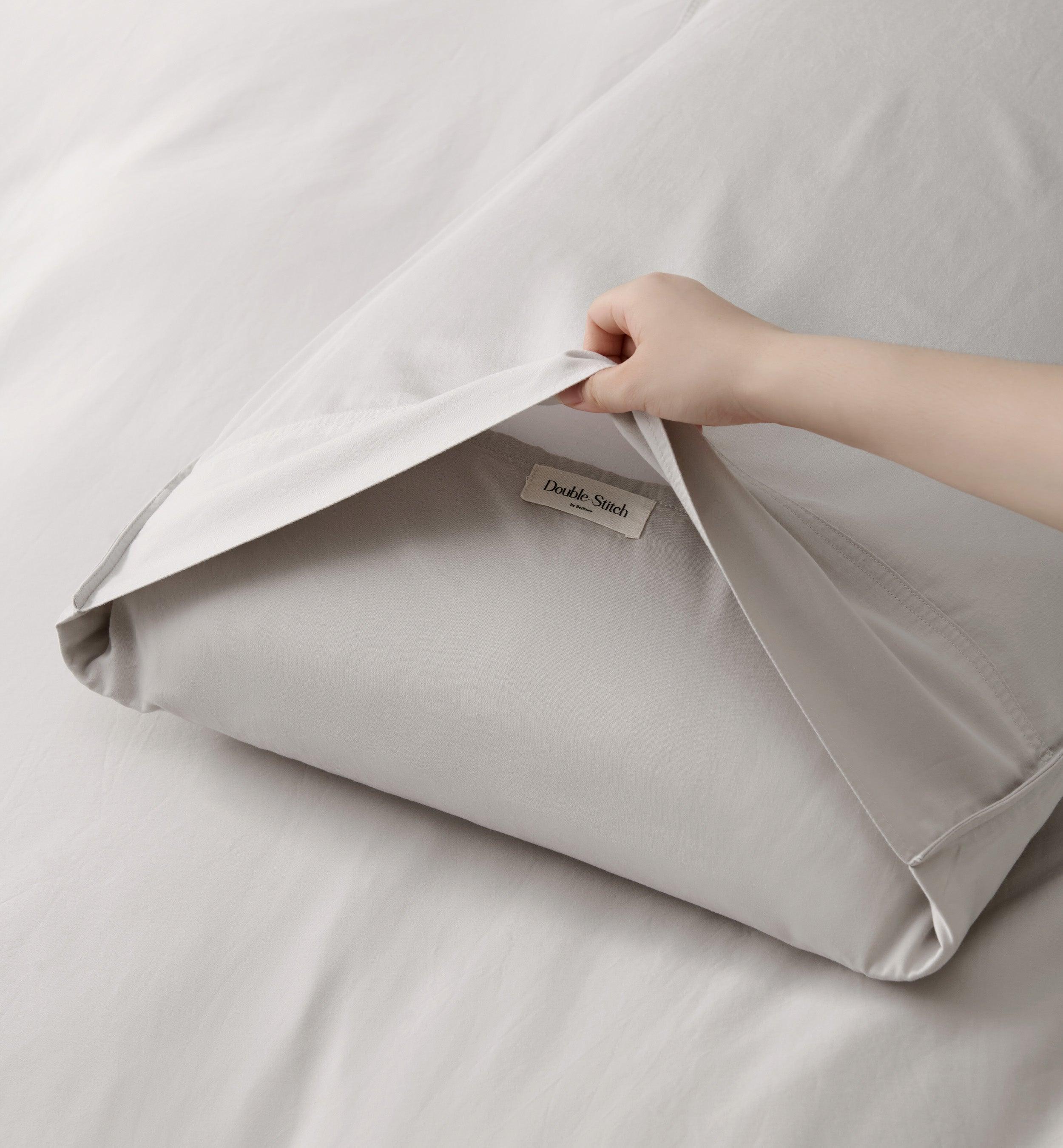 Cotton TENCEL™ Sateen Pillowcases - Double Stitch By Bedsure