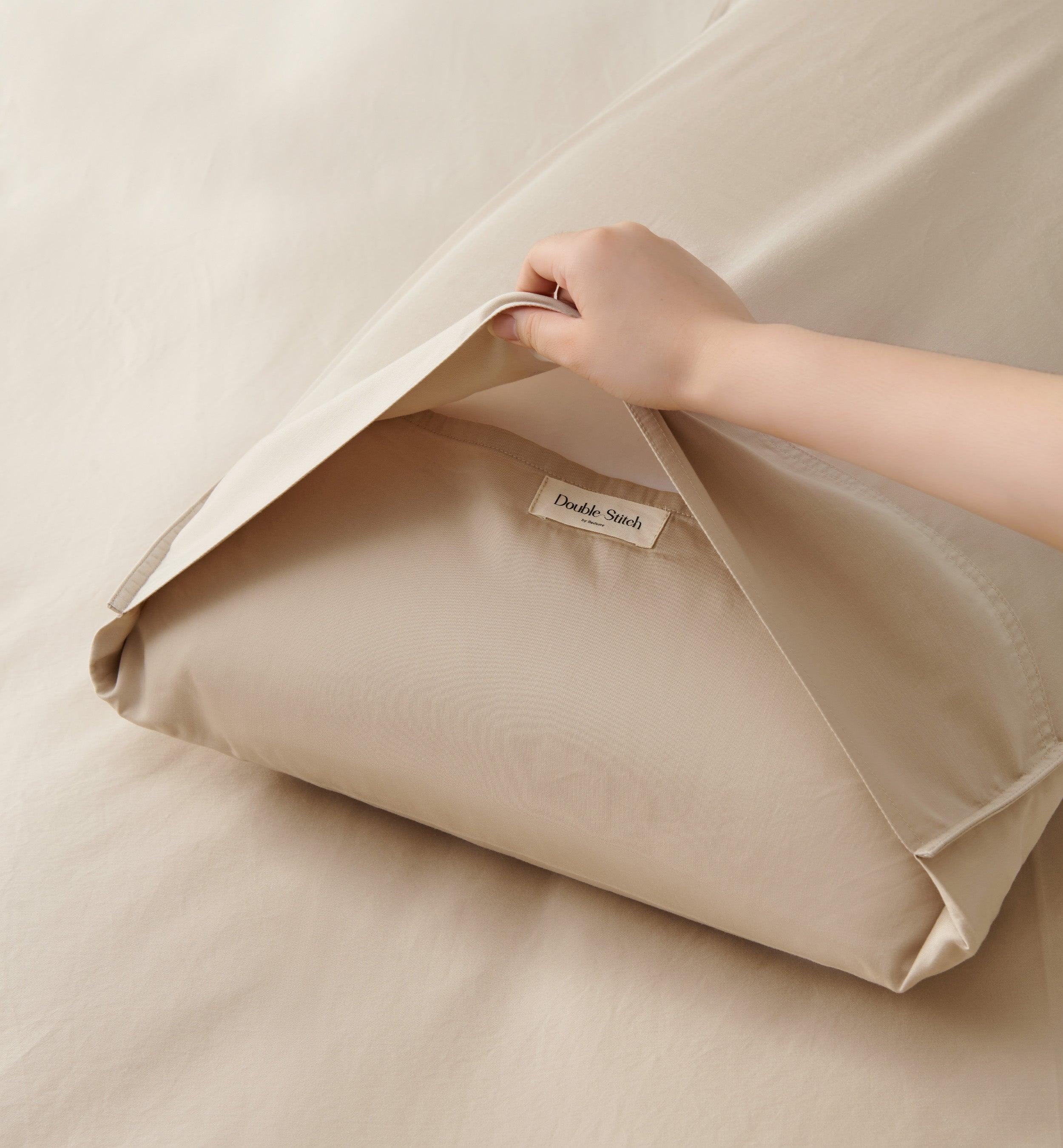 Cotton TENCEL™ Sateen Pillowcases - Double Stitch By Bedsure