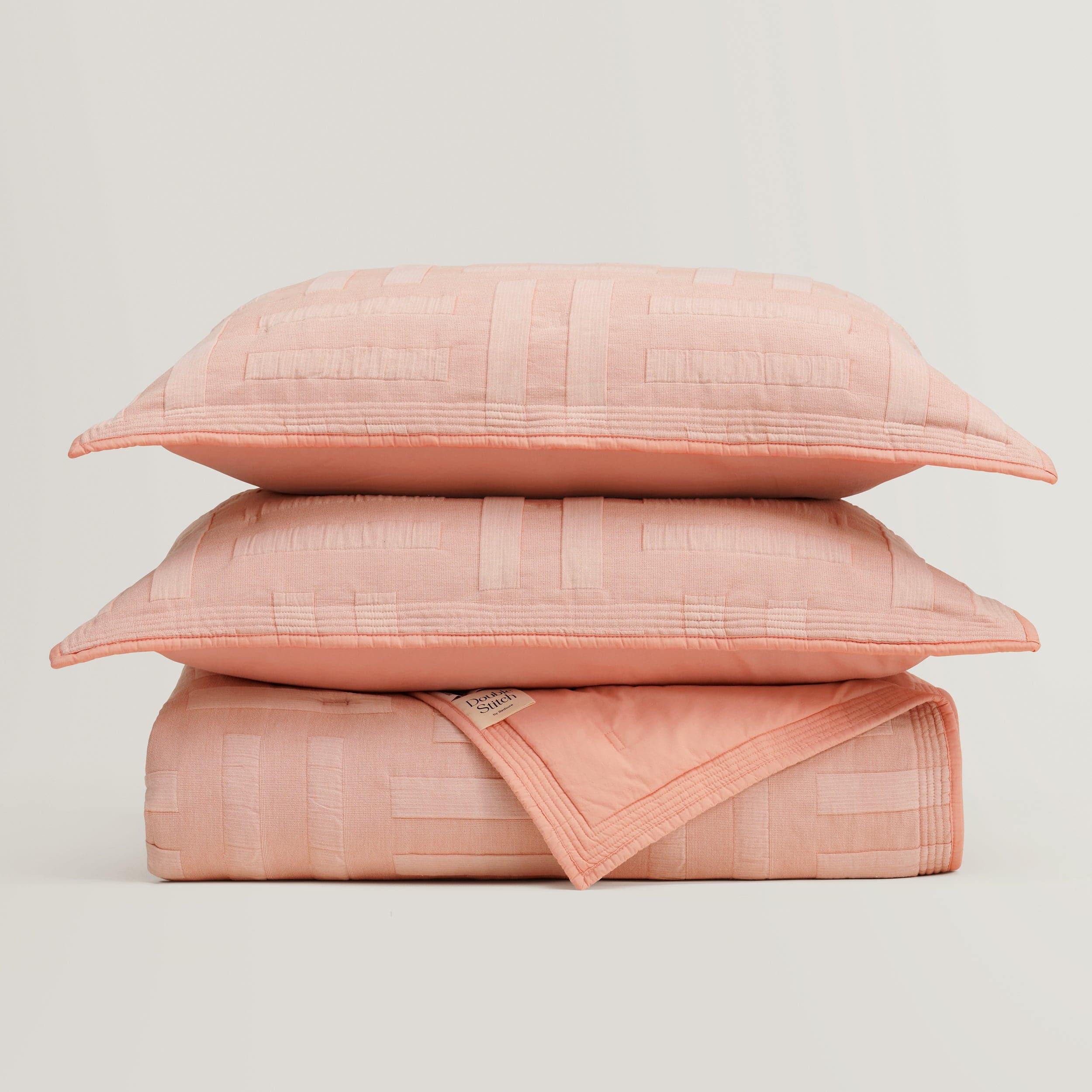 Cotton Jacquard Quilt Set - Double Stitch By Bedsure