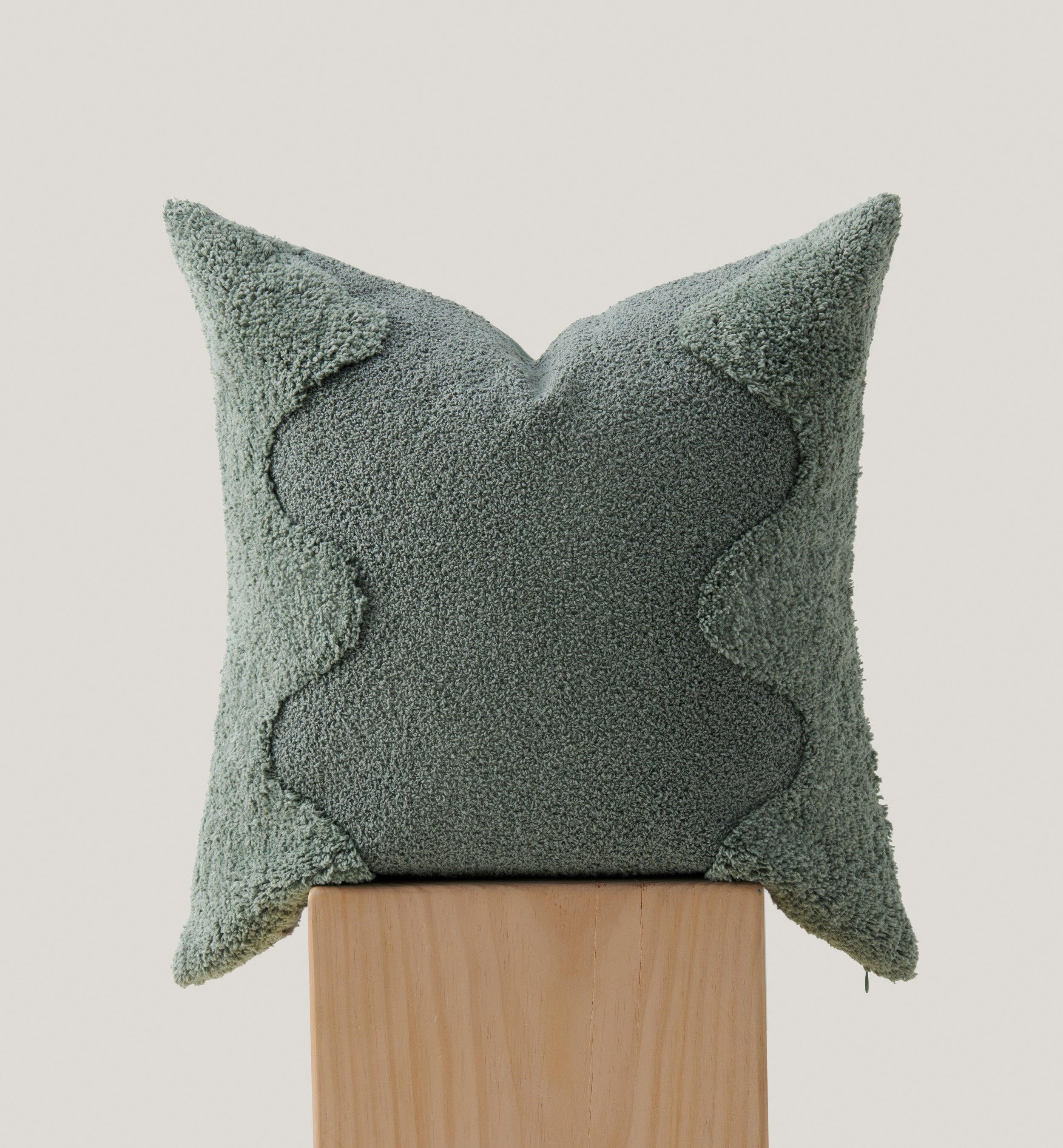 Tufted Cotton Wave Throw Pillow Cover - Double Stitch By Bedsure