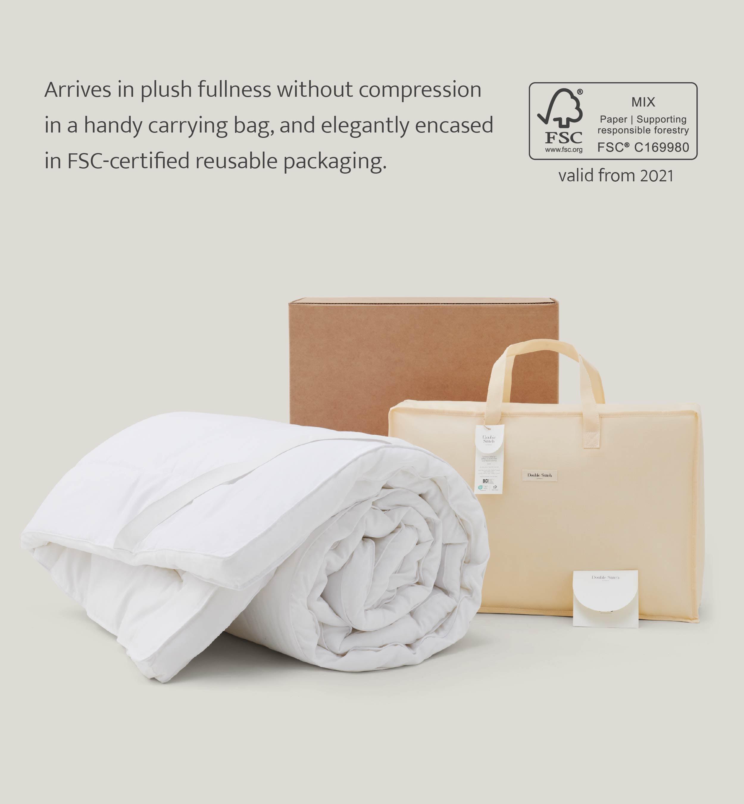 Cotton TENCEL™ Down Alternative Mattress Topper - Double Stitch By Bedsure