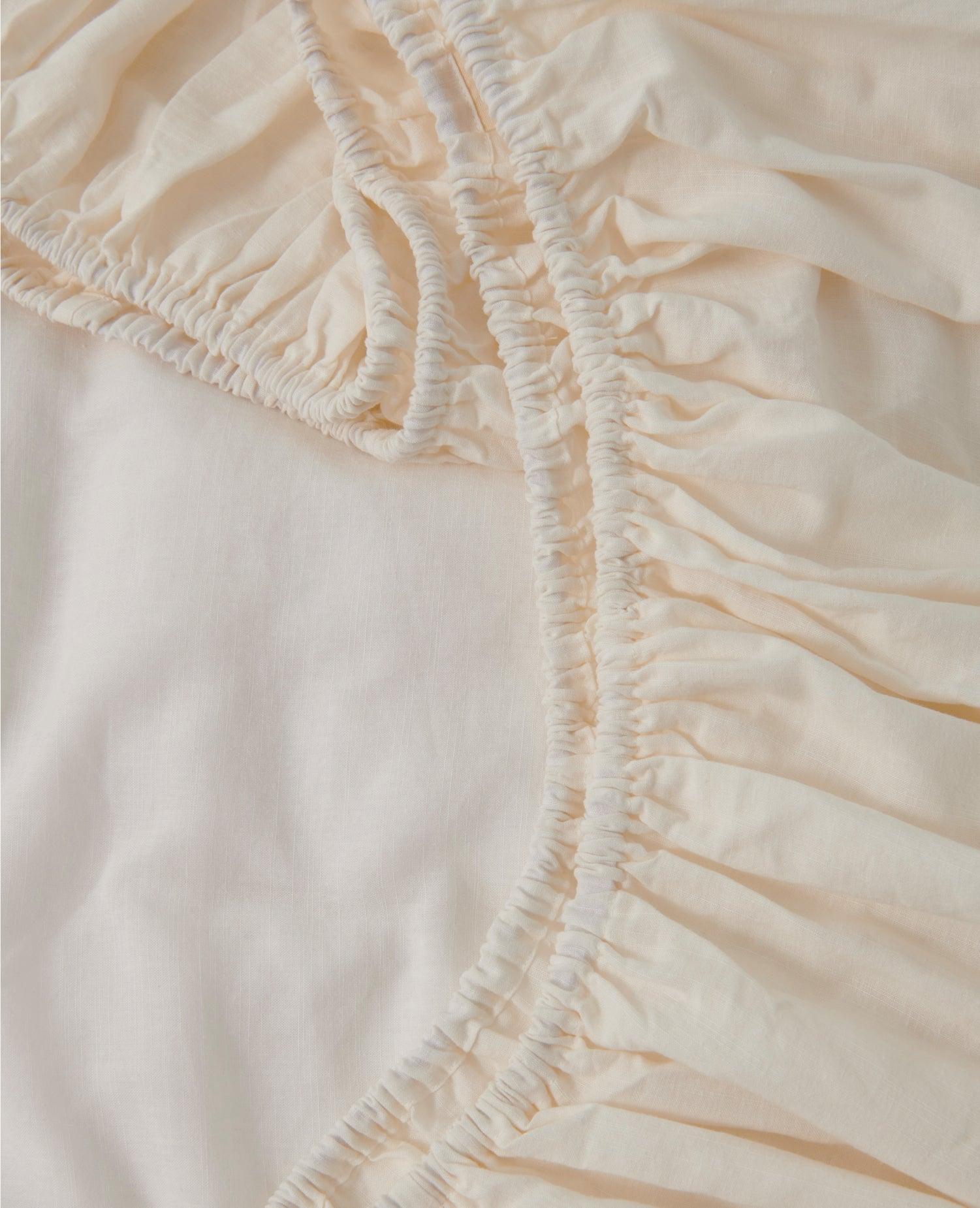 Linen TENCEL™ Lyocell Fitted Sheet - Double Stitch By Bedsure