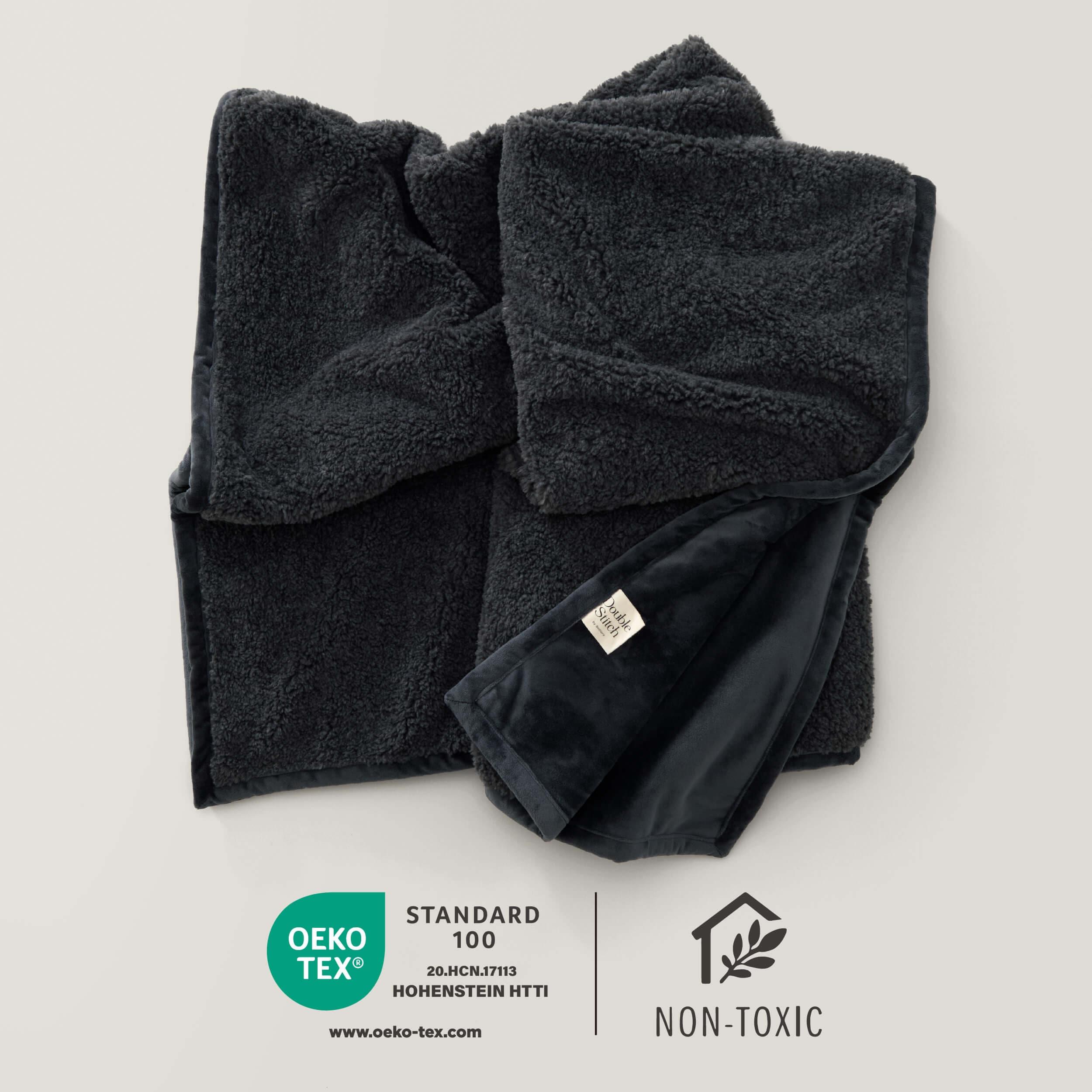 Faux Fur Shearling Throw Blanket - Double Stitch By Bedsure