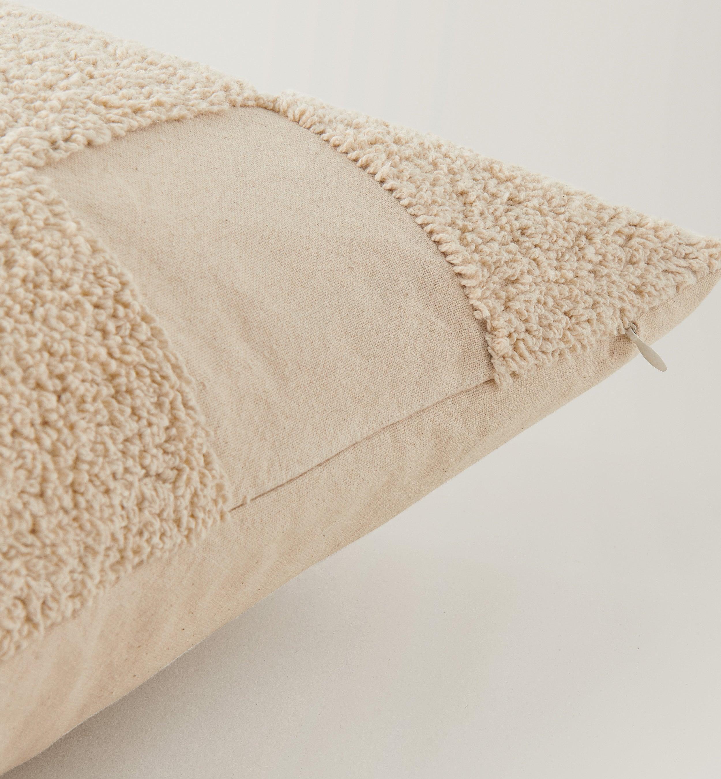 Tufted Checkered Cotton Throw Pillow Cover - Double Stitch By Bedsure