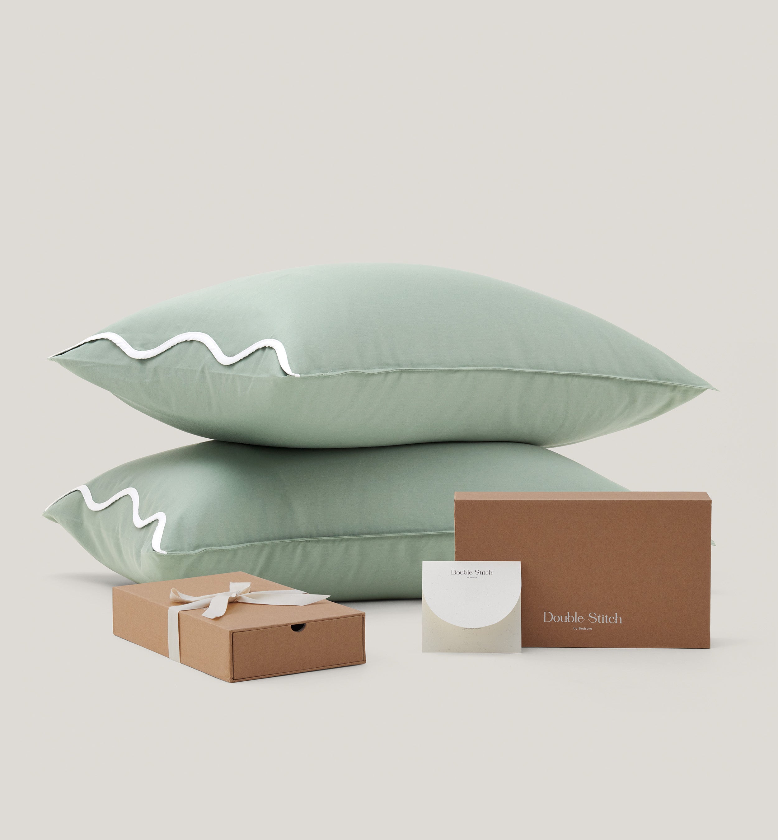 Cotton TENCEL™ Scalloped Pillowcases - Double Stitch By Bedsure