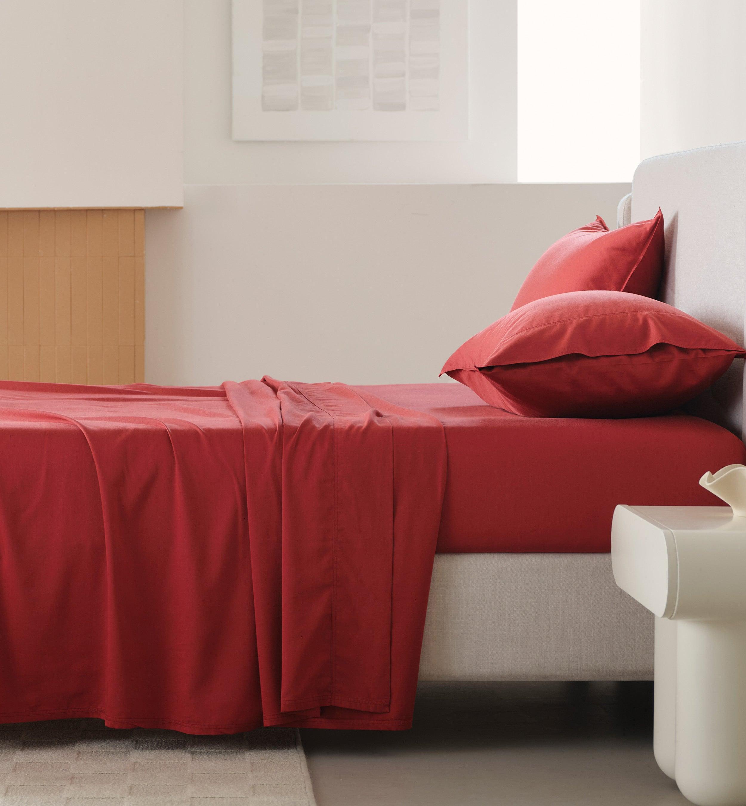 Cotton TENCEL™ Sateen Sheet Set - Double Stitch By Bedsure