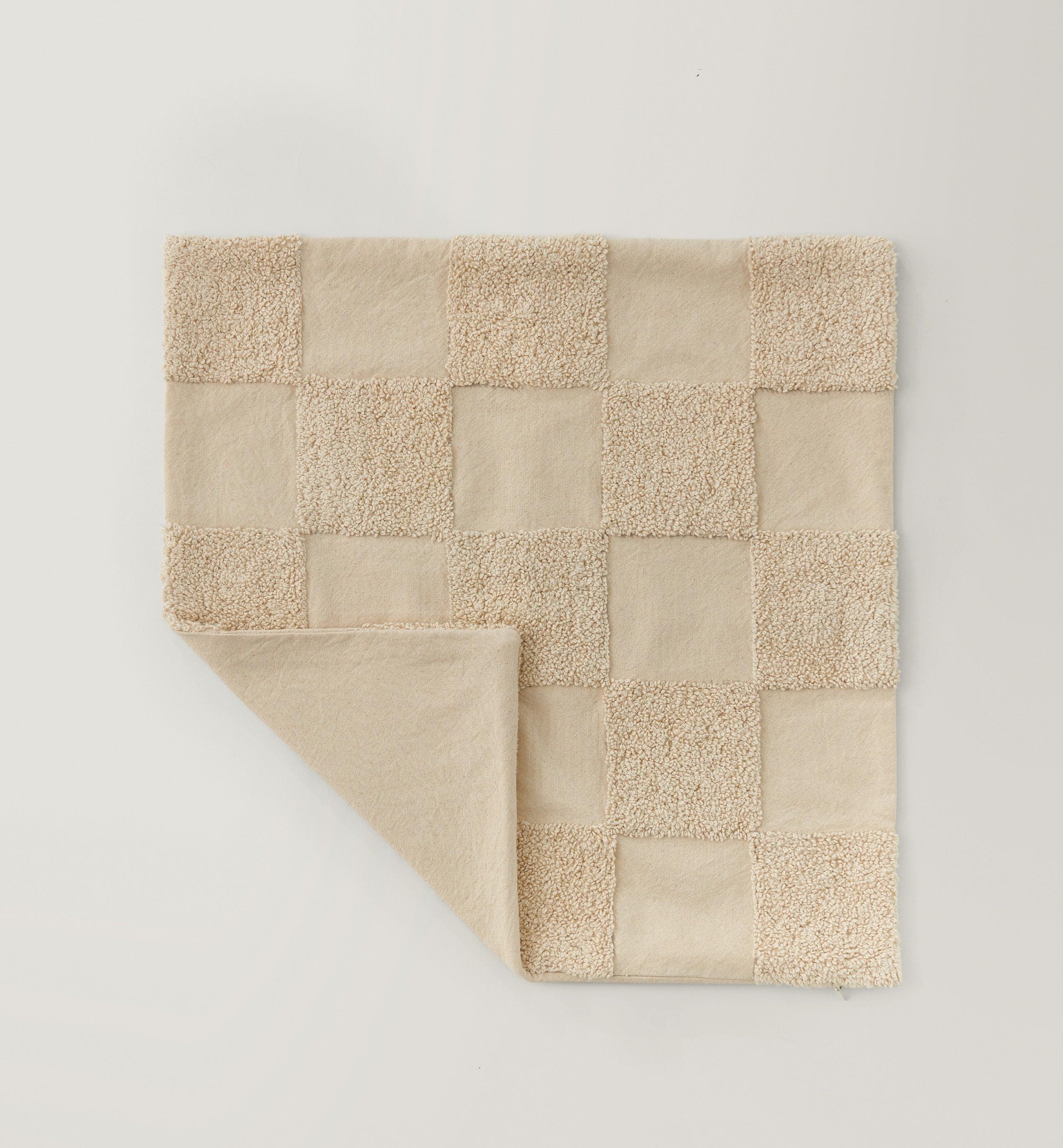 Tufted Checkered Cotton Throw Pillow Cover - Double Stitch By Bedsure