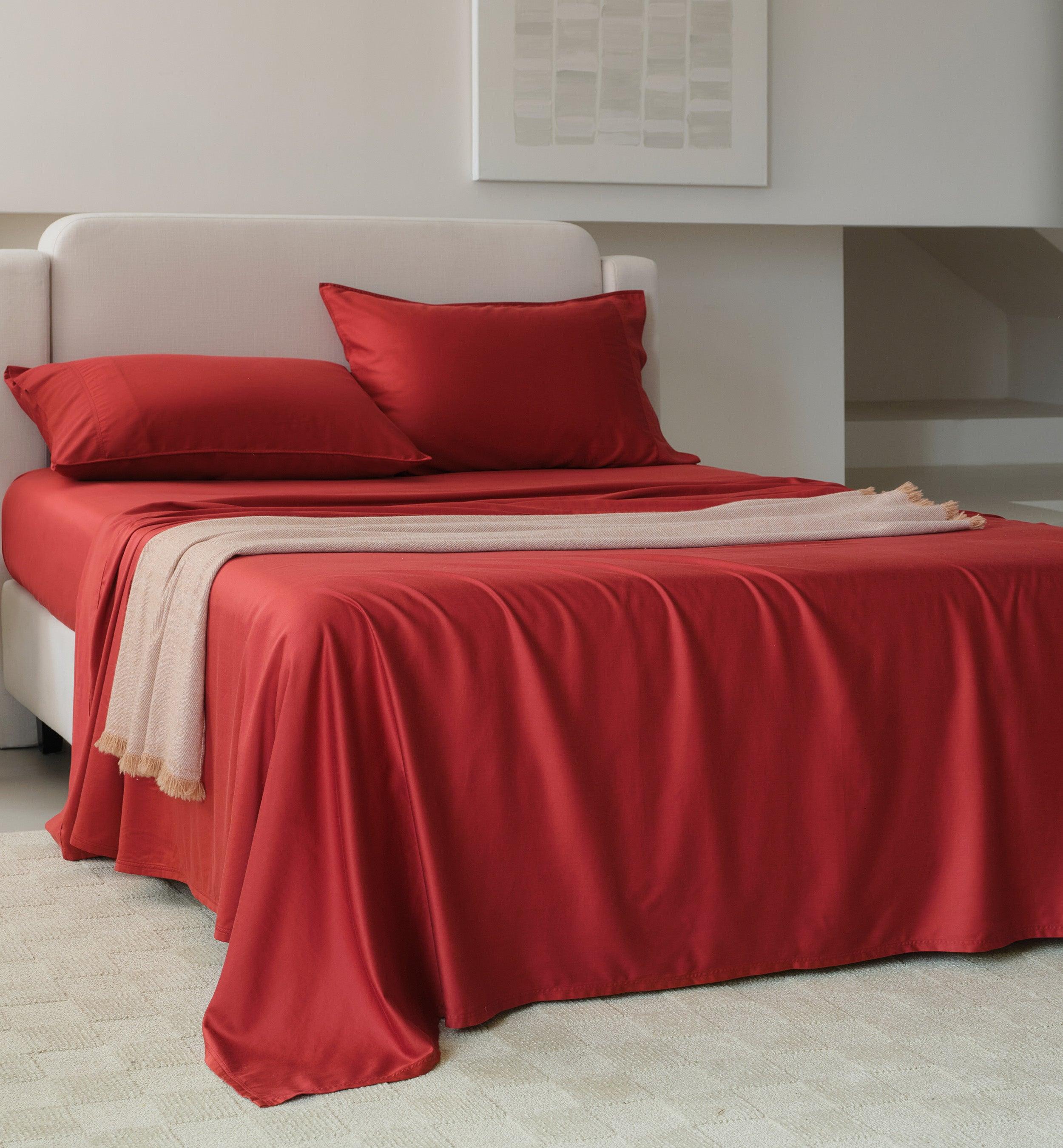 Cotton TENCEL™ Sateen Sheet Set - Double Stitch By Bedsure