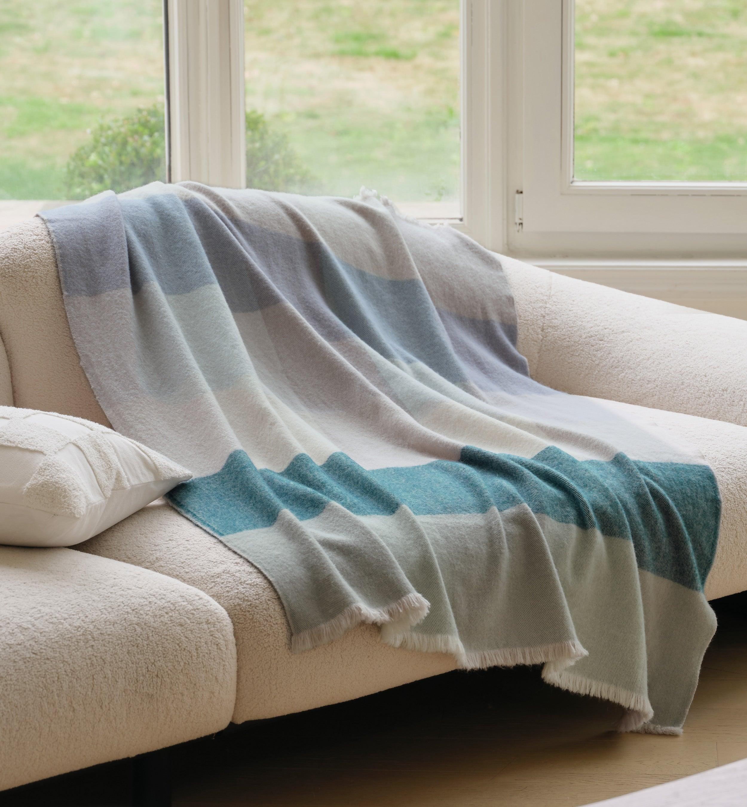 Alpaca-Wool Plaid Throw Blanket - Double Stitch By Bedsure
