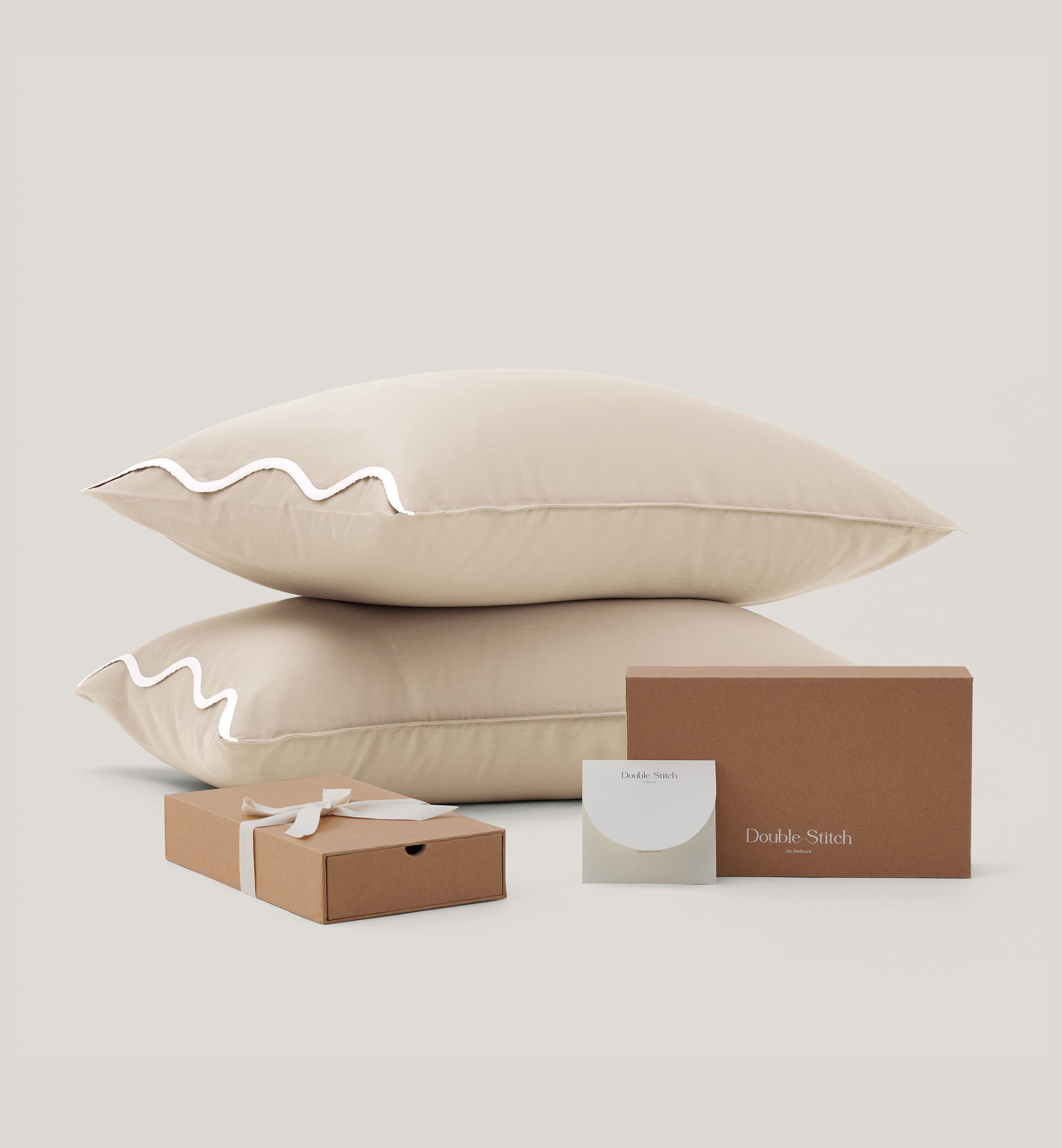 Cotton TENCEL™ Scalloped Pillowcases - Double Stitch By Bedsure