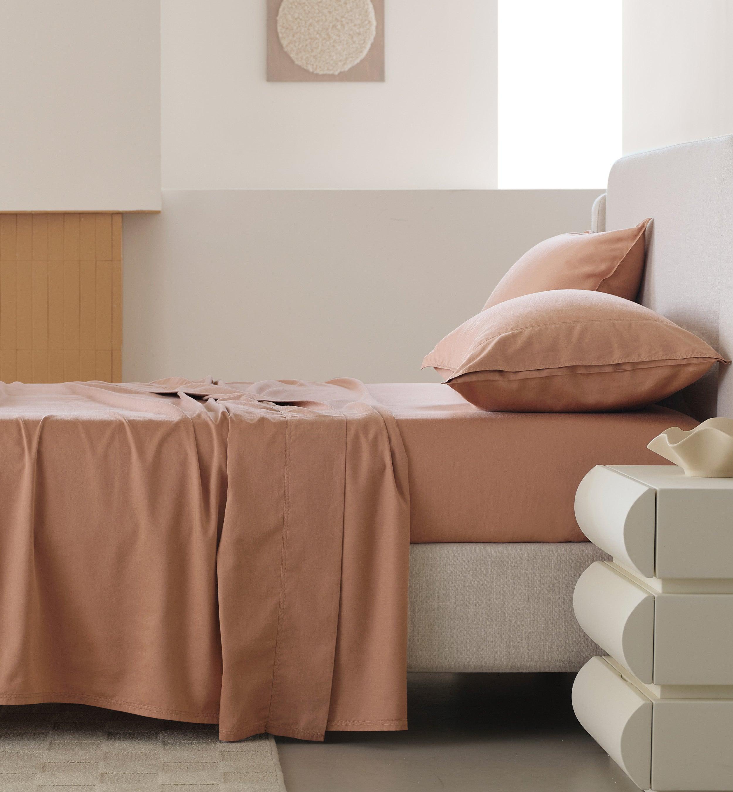 Cotton TENCEL™ Sateen Sheet Set - Double Stitch By Bedsure