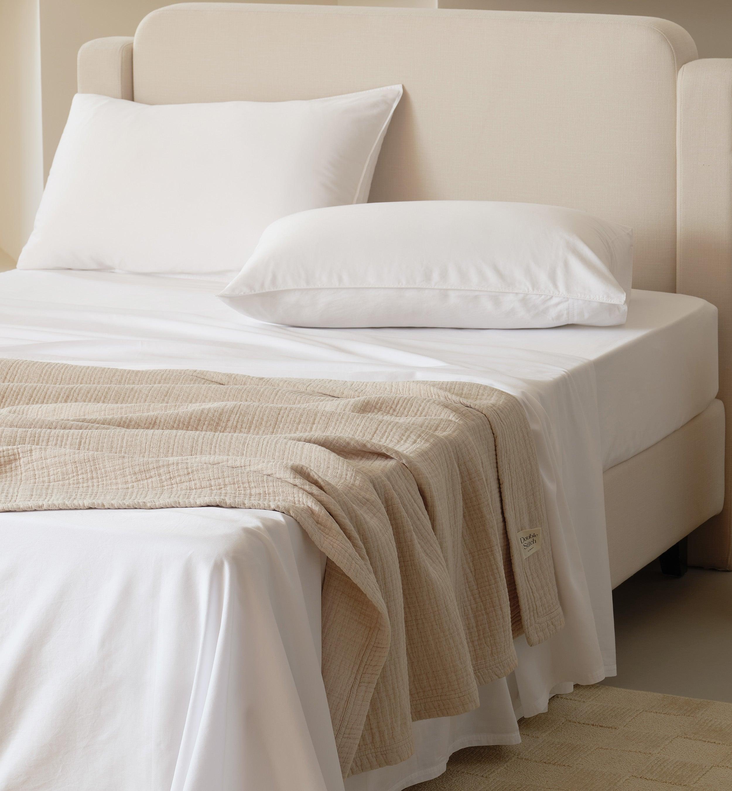 Cotton TENCEL™ Sateen Fitted Sheet - Double Stitch By Bedsure