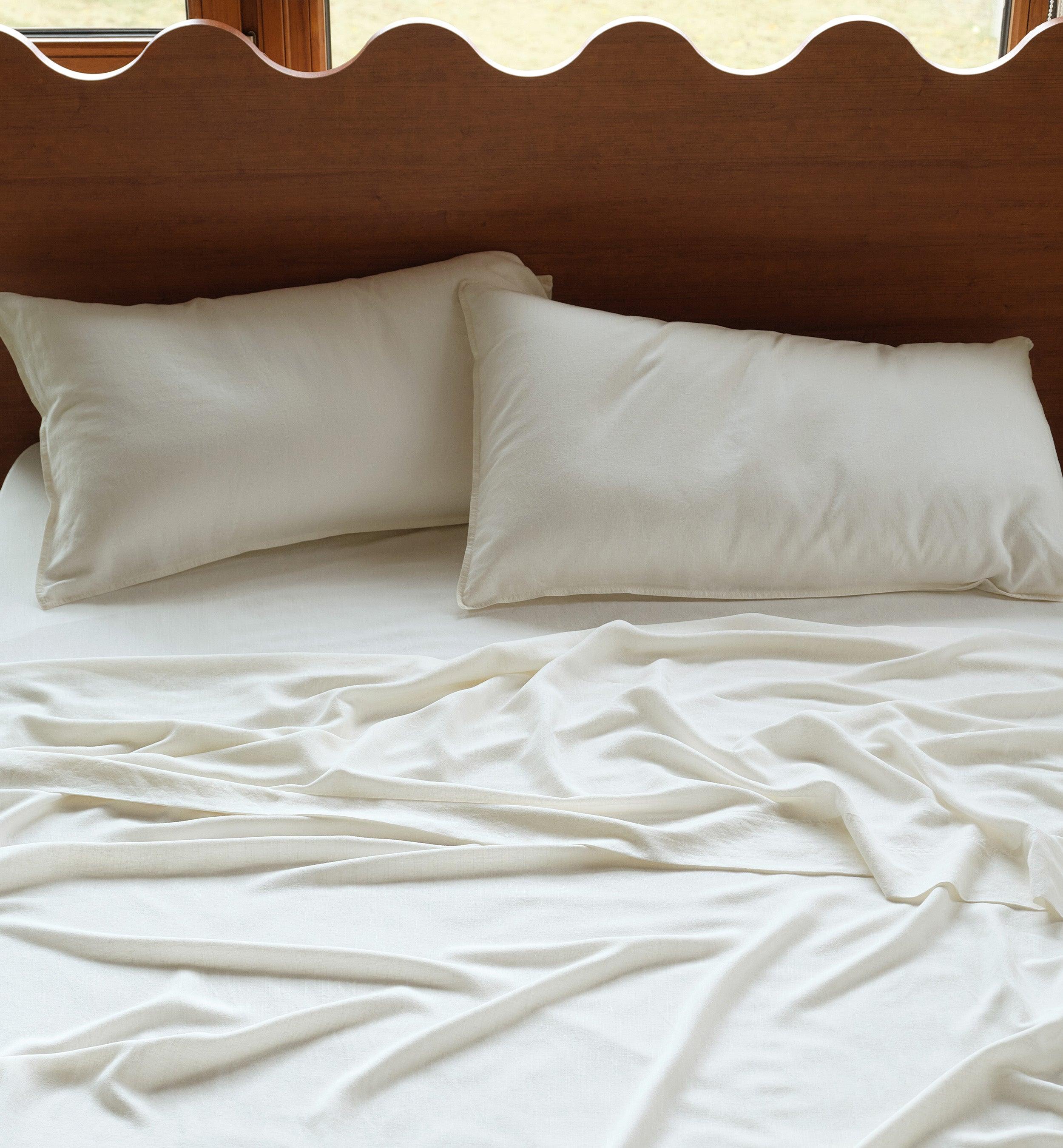 Linen TENCEL™ Lyocell Pillowcases - Double Stitch By Bedsure