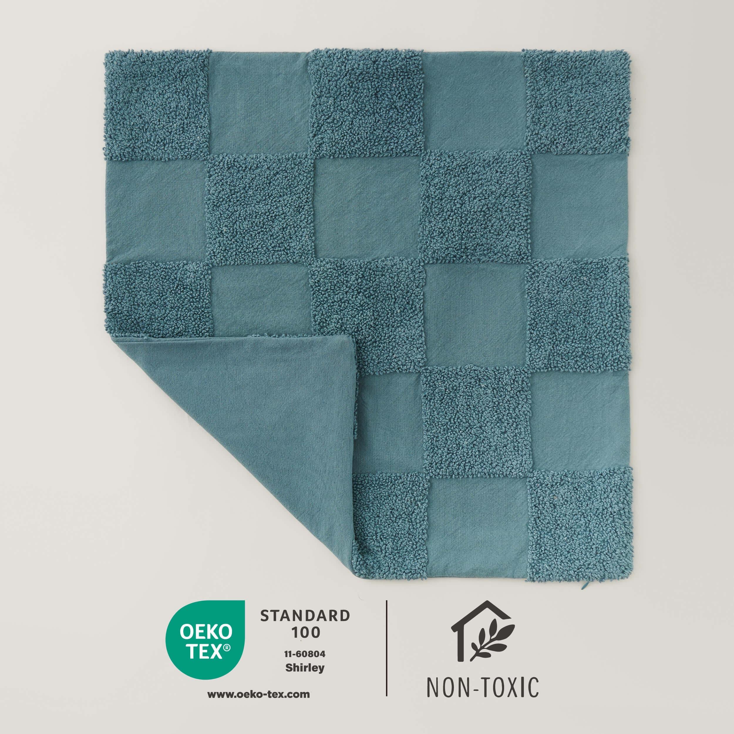 Tufted Checkered Cotton Throw Pillow Cover - Double Stitch By Bedsure