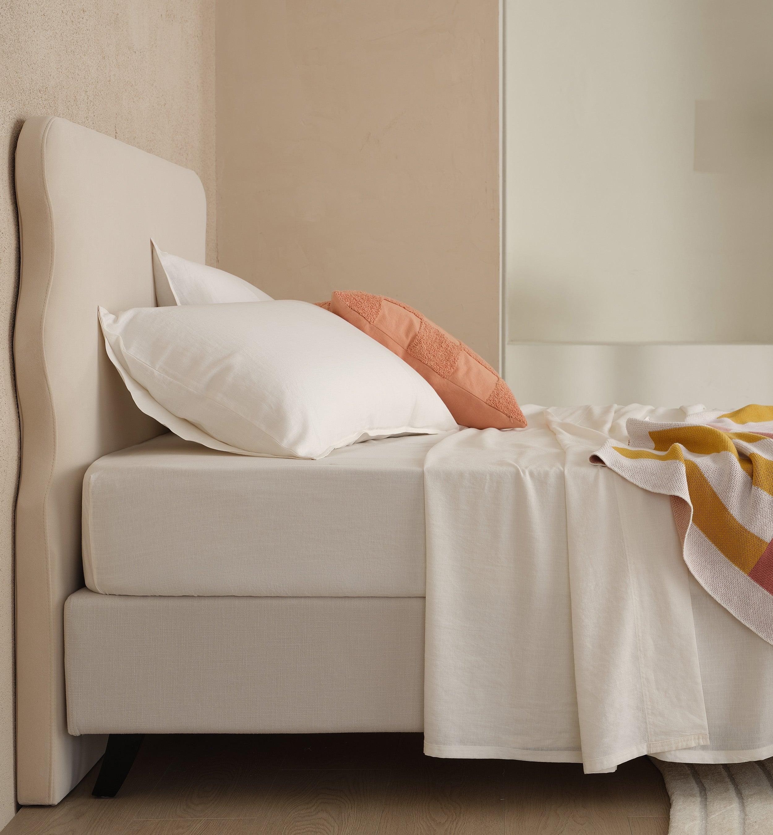 Linen TENCEL™ Lyocell Fitted Sheet - Double Stitch By Bedsure