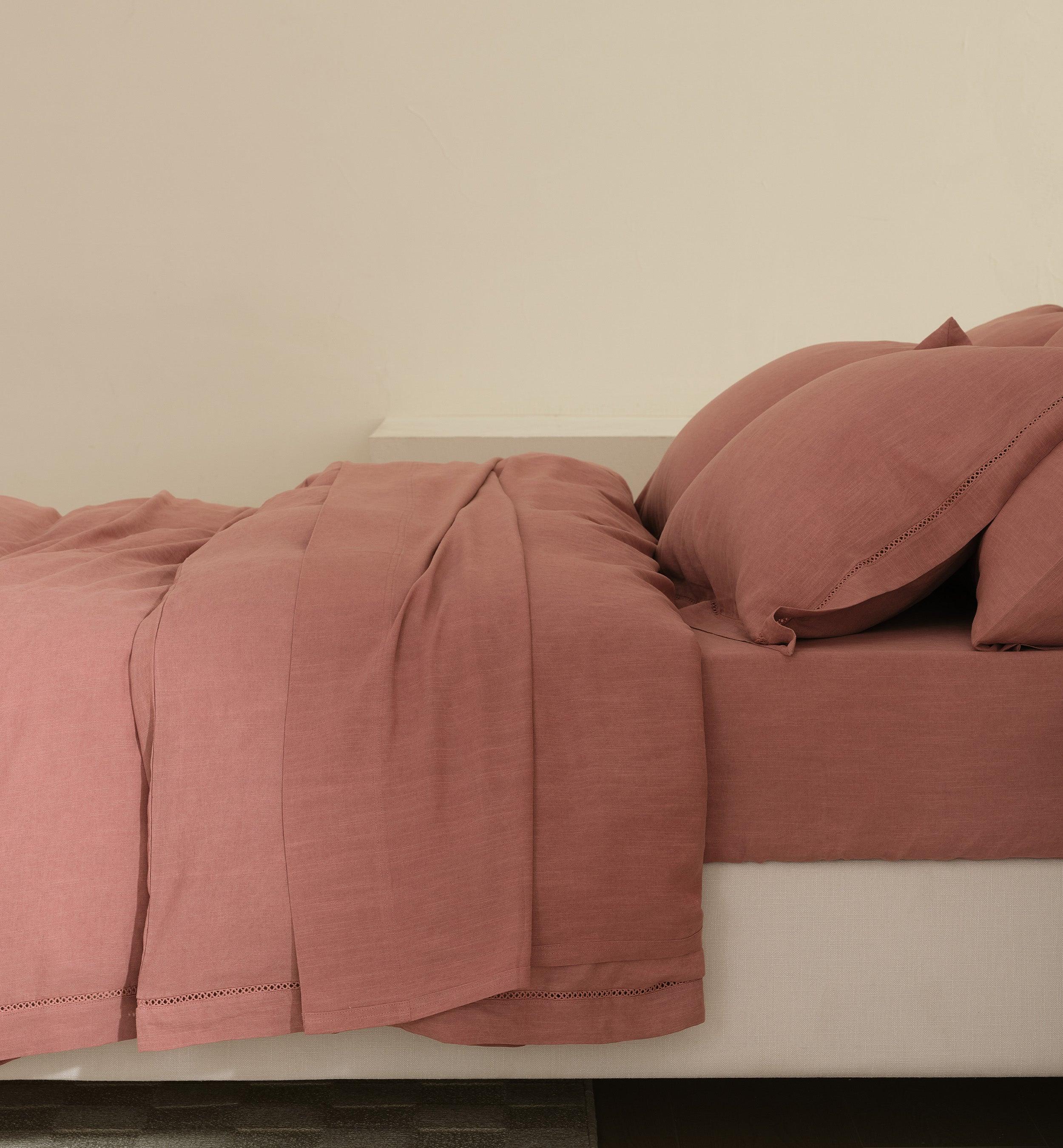 Linen TENCEL™ Lyocell Fitted Sheet - Double Stitch By Bedsure