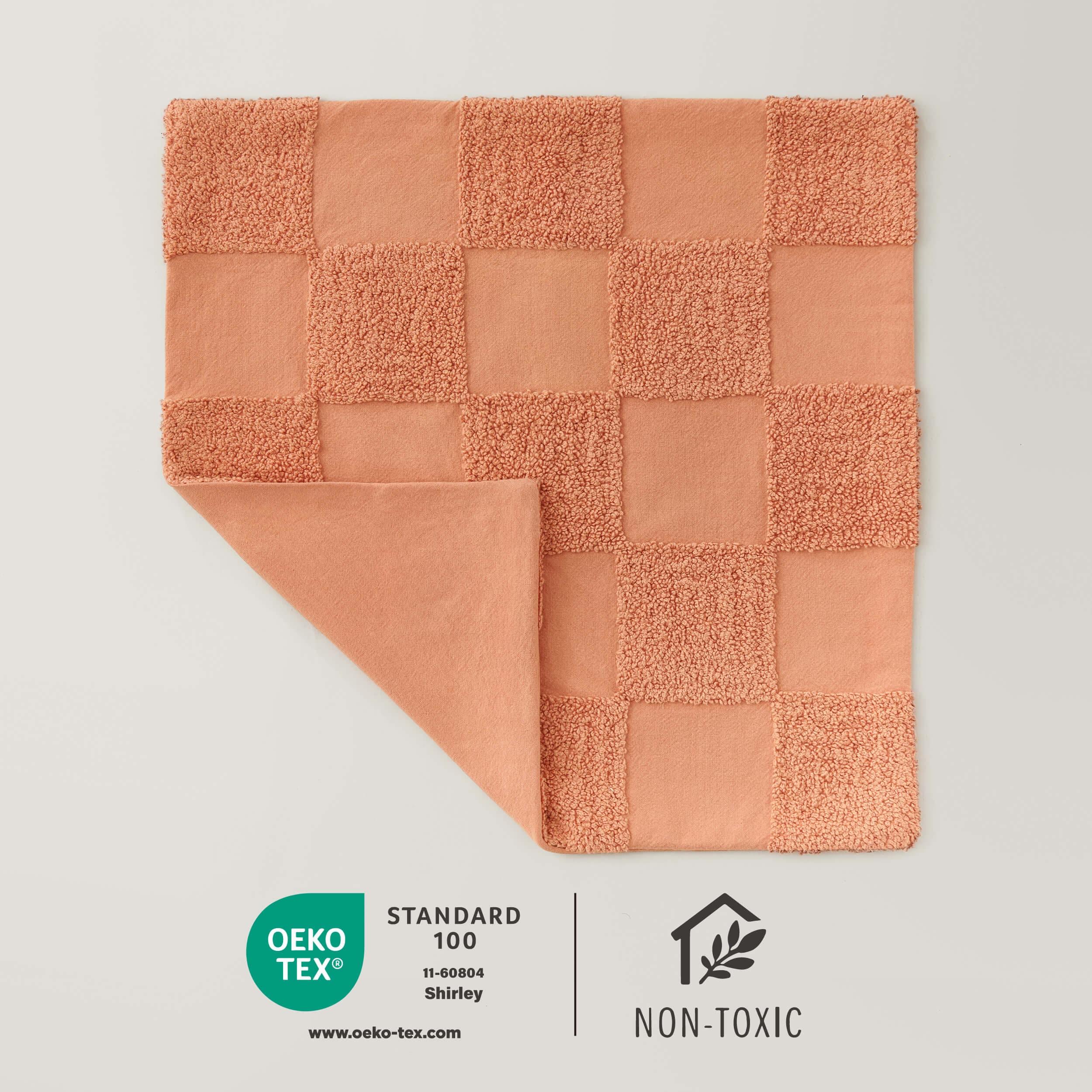 Tufted Checkered Cotton Throw Pillow Cover - Double Stitch By Bedsure