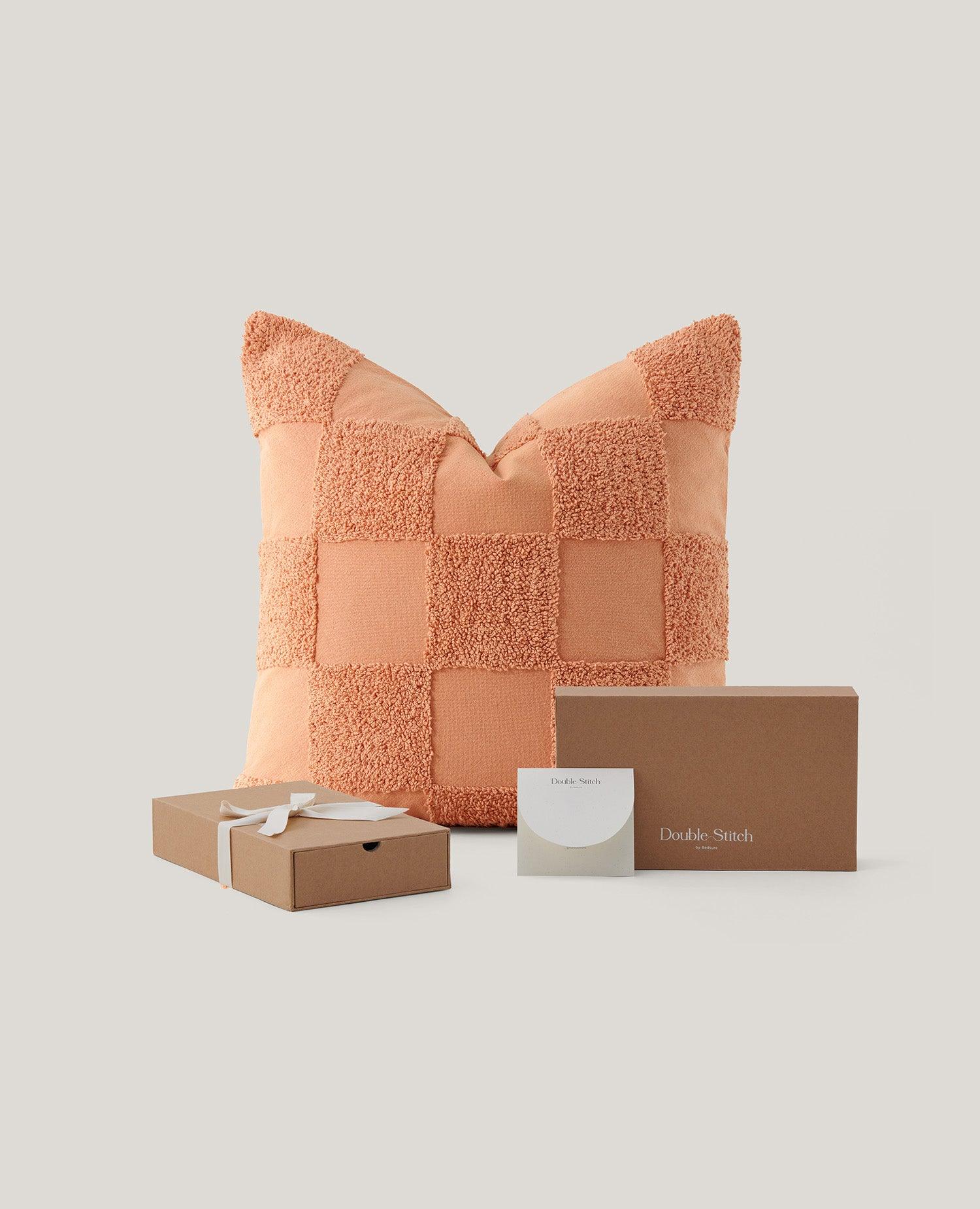 Tufted Checkered Cotton Throw Pillow Cover - Double Stitch By Bedsure