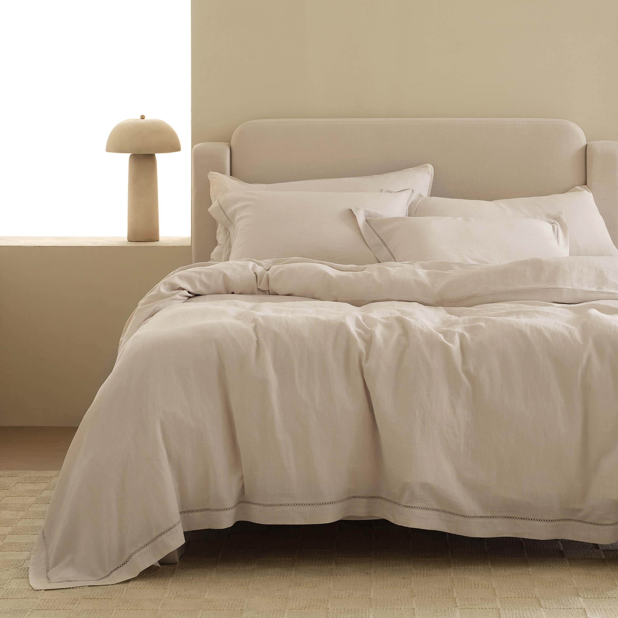 Linen TENCEL™ Lyocell Duvet Cover Set - Double Stitch By Bedsure