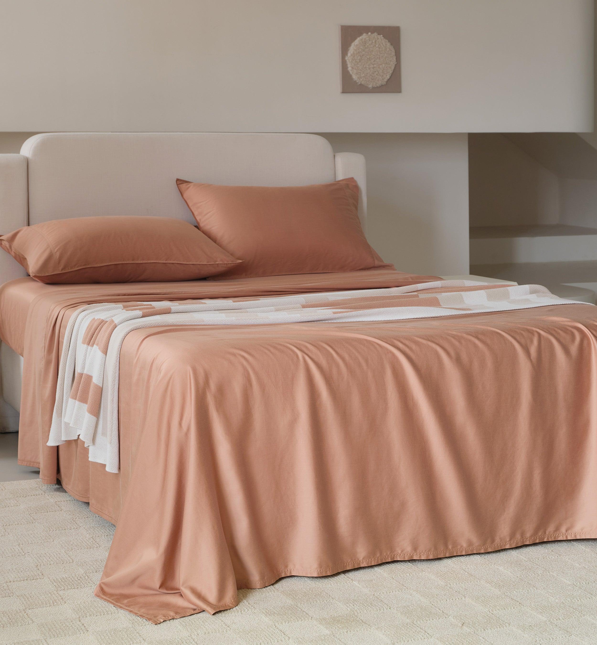 Cotton TENCEL™ Sateen Sheet Set - Double Stitch By Bedsure