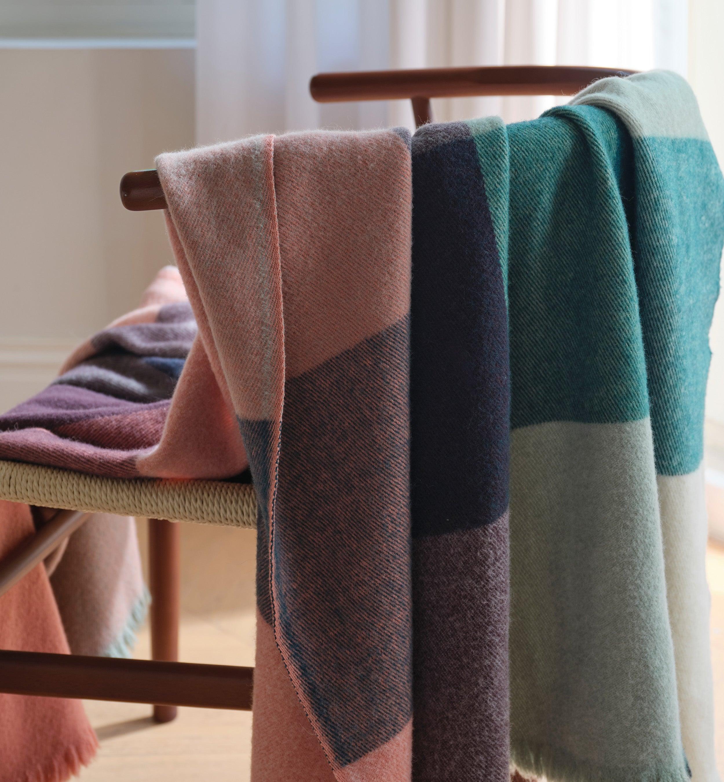 Alpaca-Wool Plaid Throw Blanket - Double Stitch By Bedsure