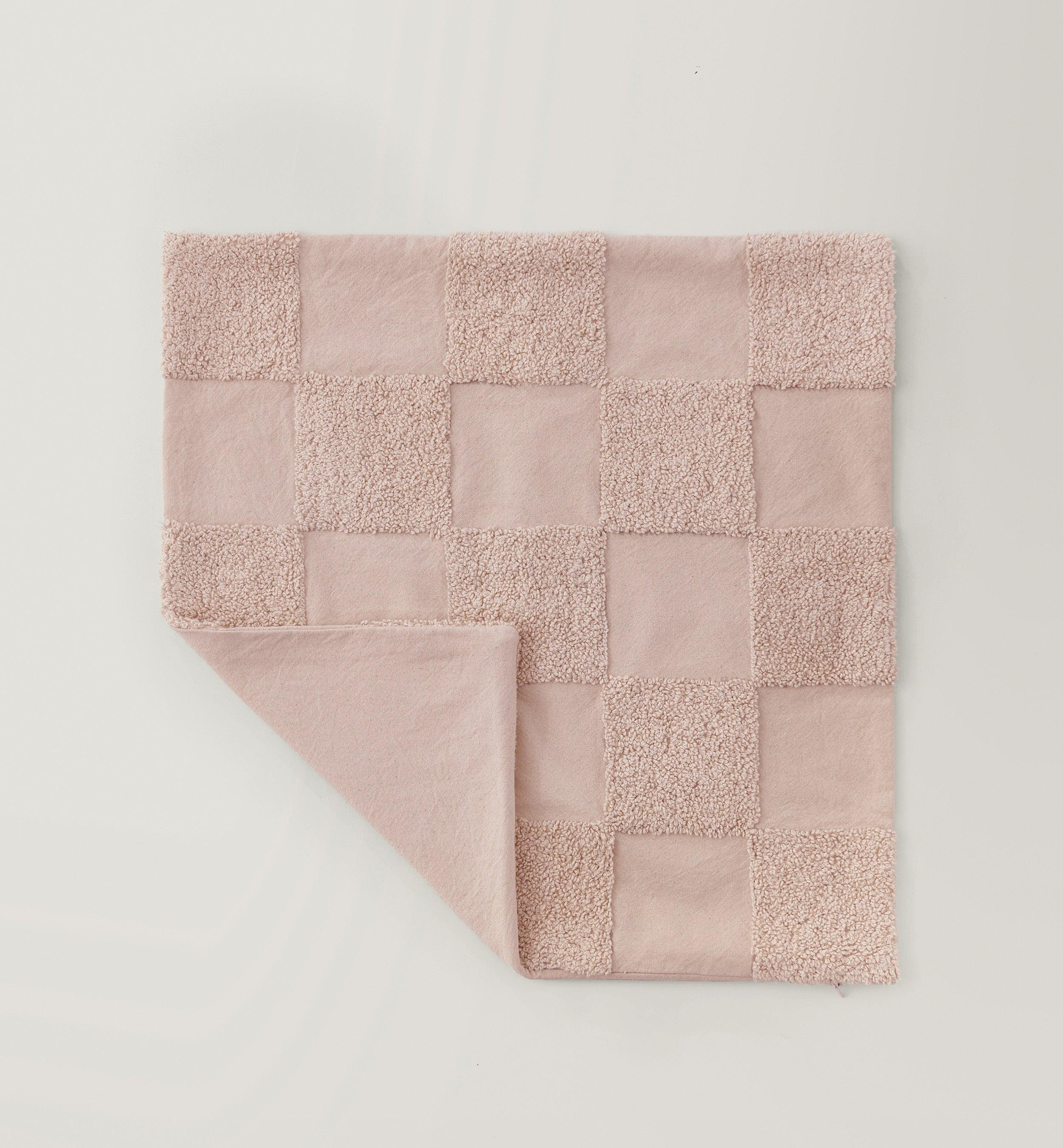 Tufted Checkered Cotton Throw Pillow Cover - Double Stitch By Bedsure