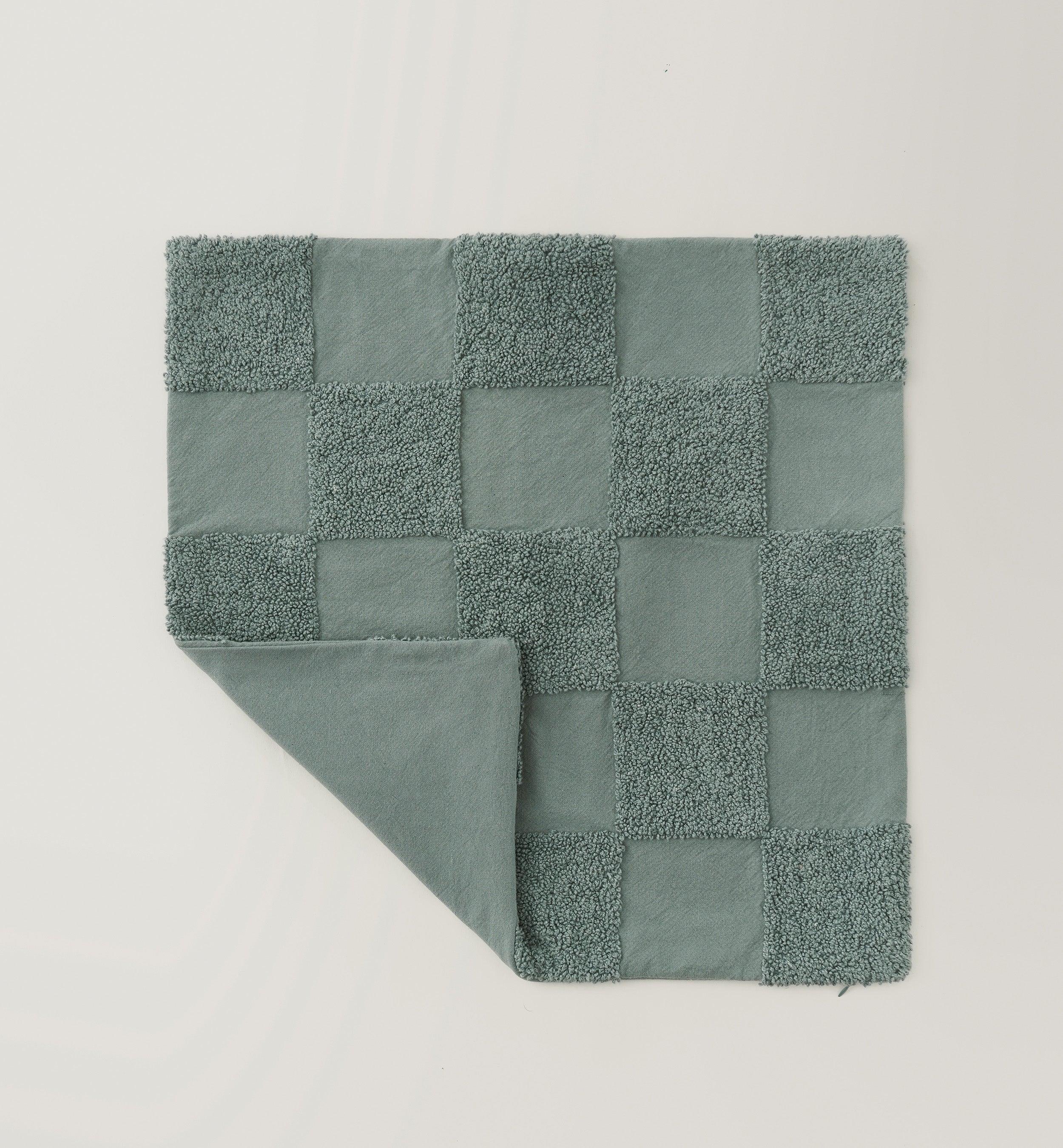 Tufted Checkered Cotton Throw Pillow Cover - Double Stitch By Bedsure