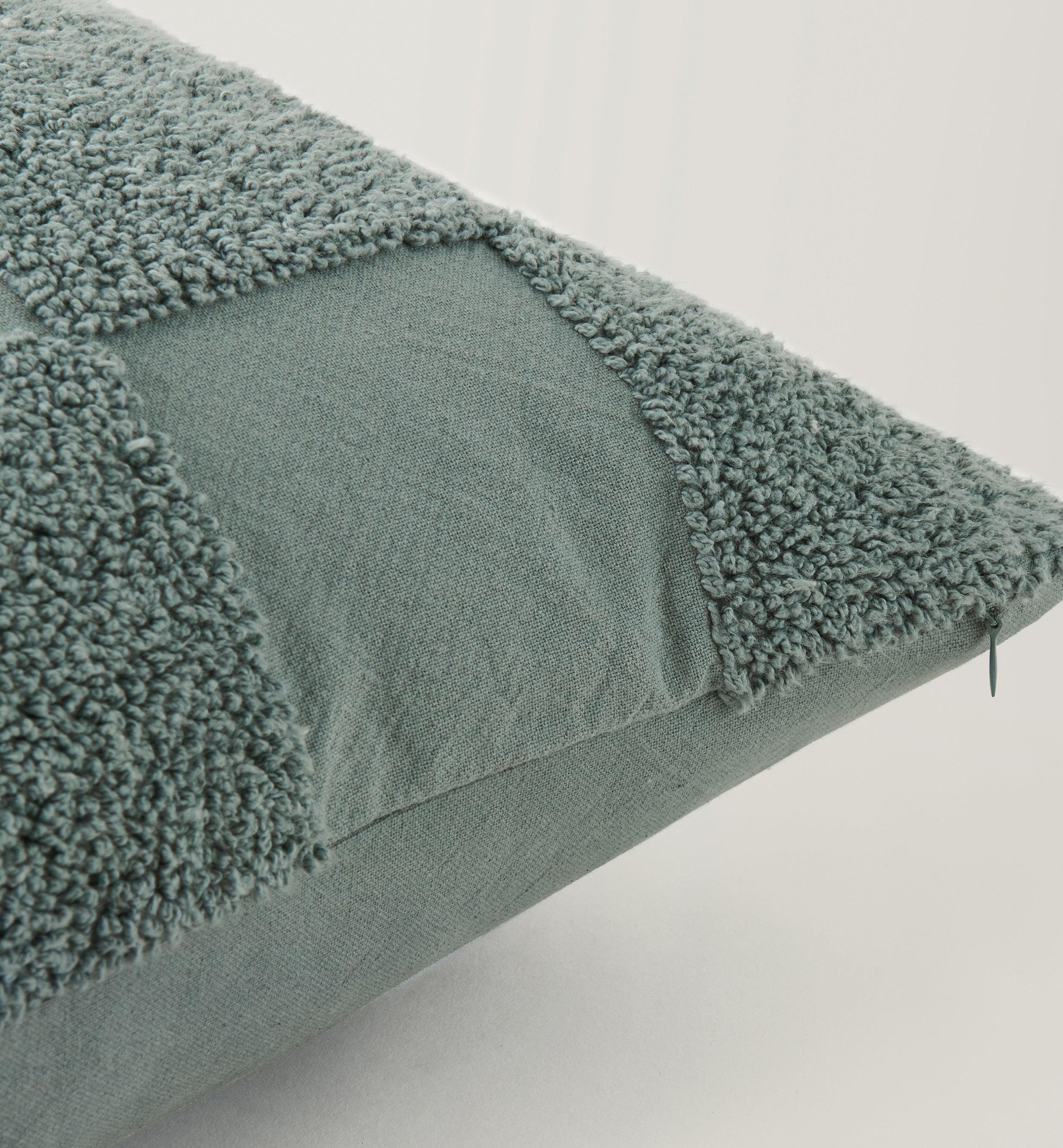 Tufted Checkered Cotton Throw Pillow Cover - Double Stitch By Bedsure