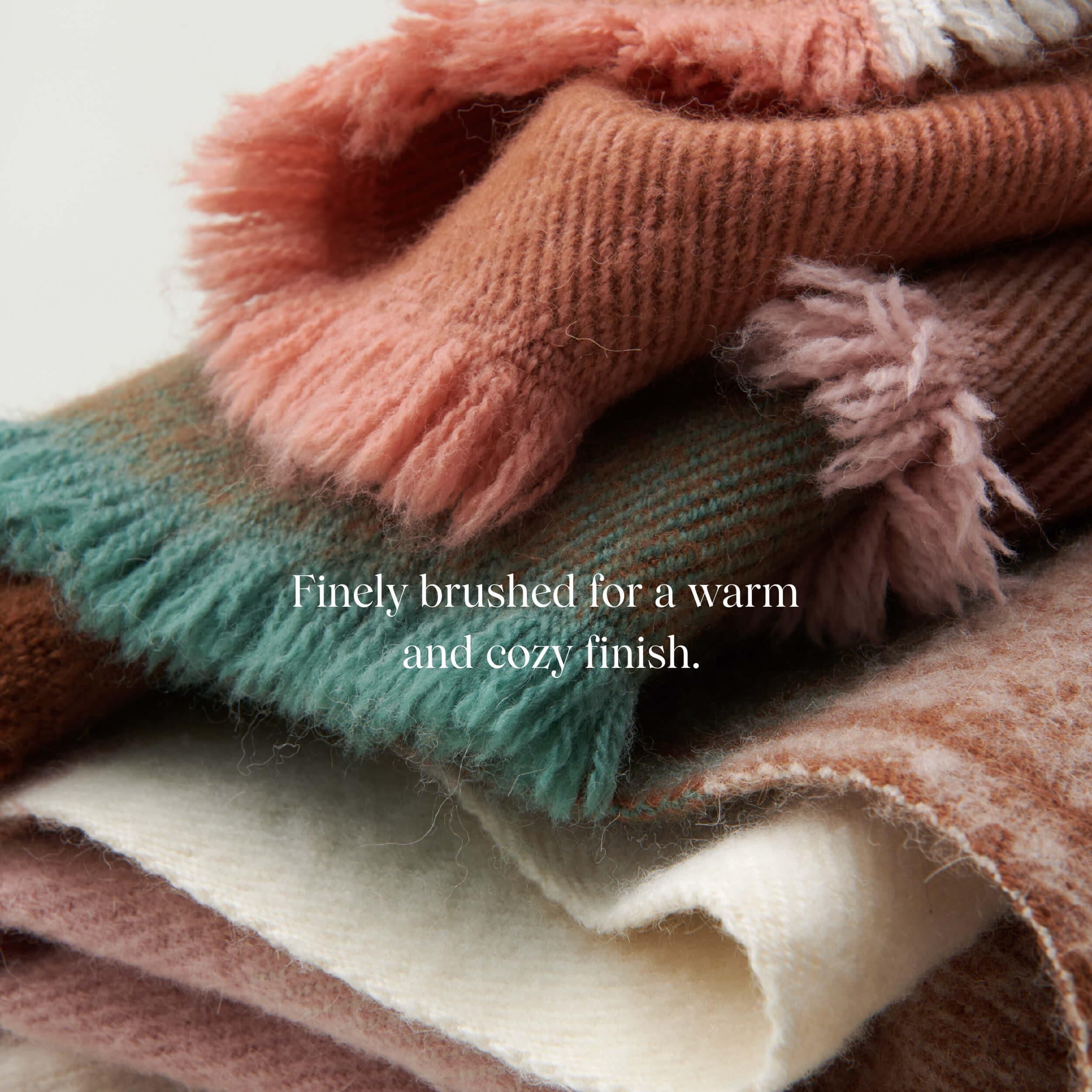 Alpaca-Wool Plaid Throw Blanket - Double Stitch By Bedsure