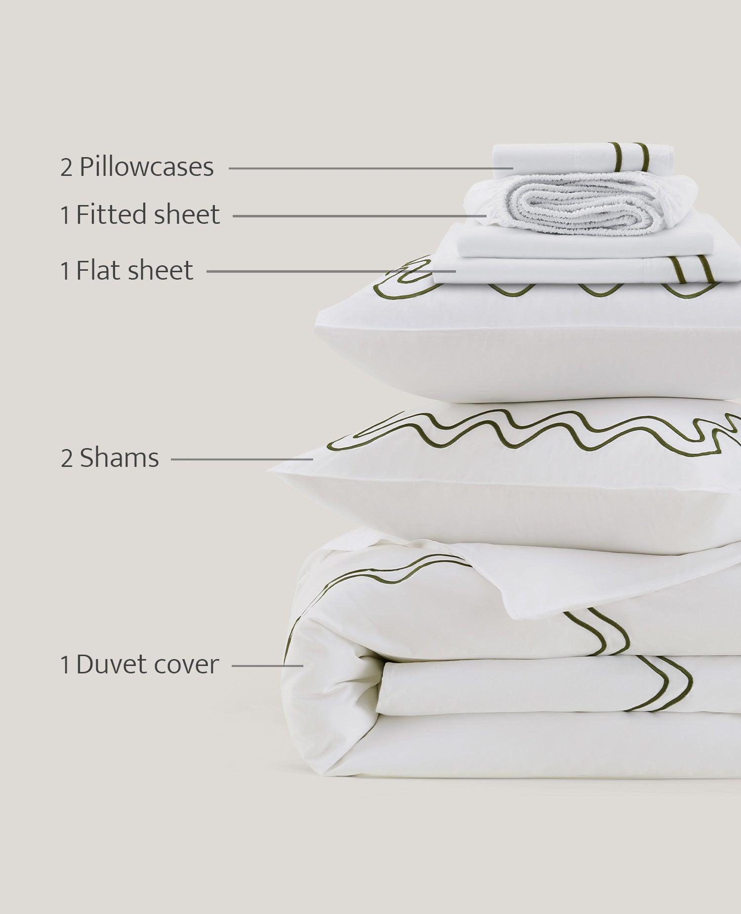 Pure Supima Cotton Sateen Embroidered Collection Bundle