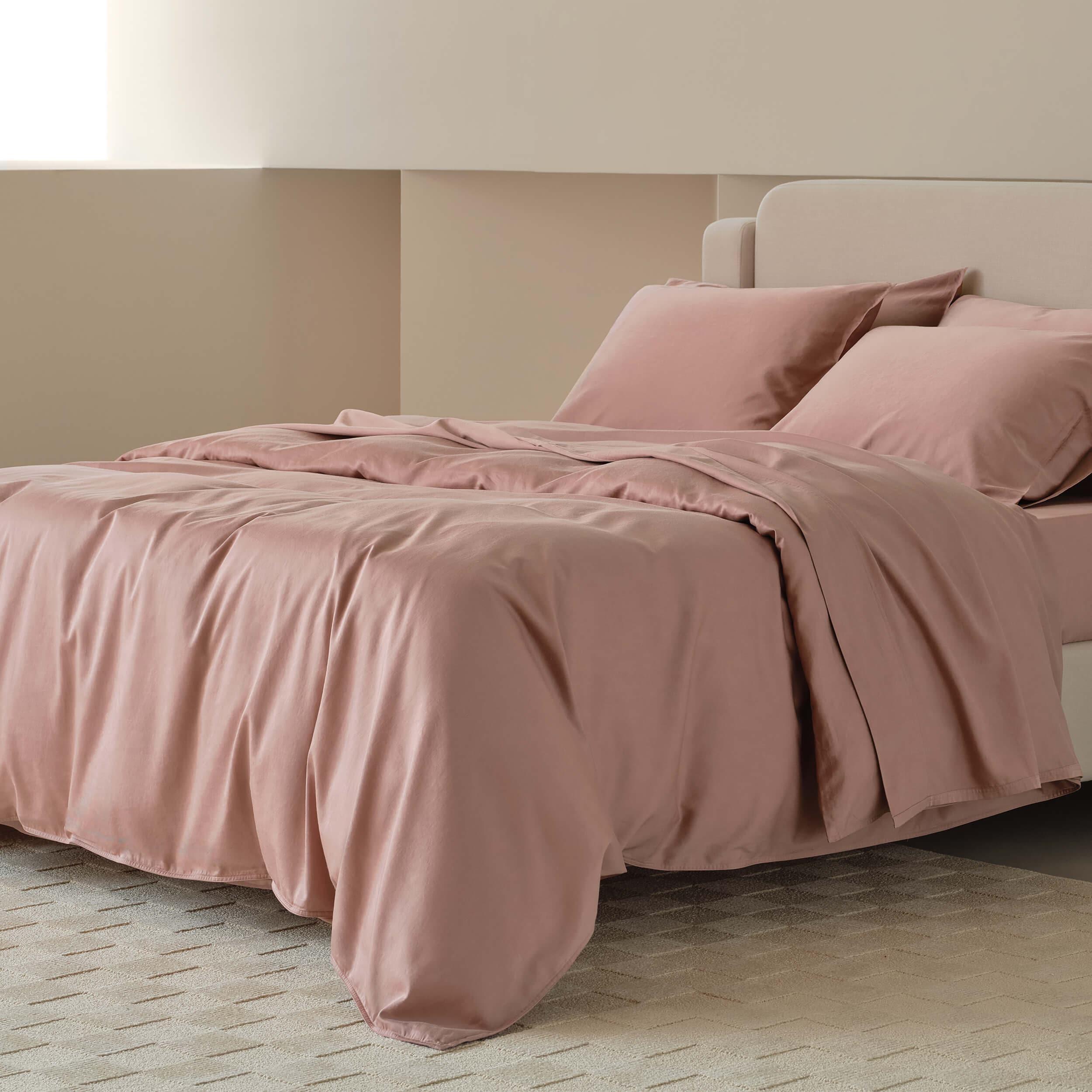 Perfect Blend 6535 Cotton TENCEL™ Sateen Duvet Cover Set - Double Stitch By Bedsure