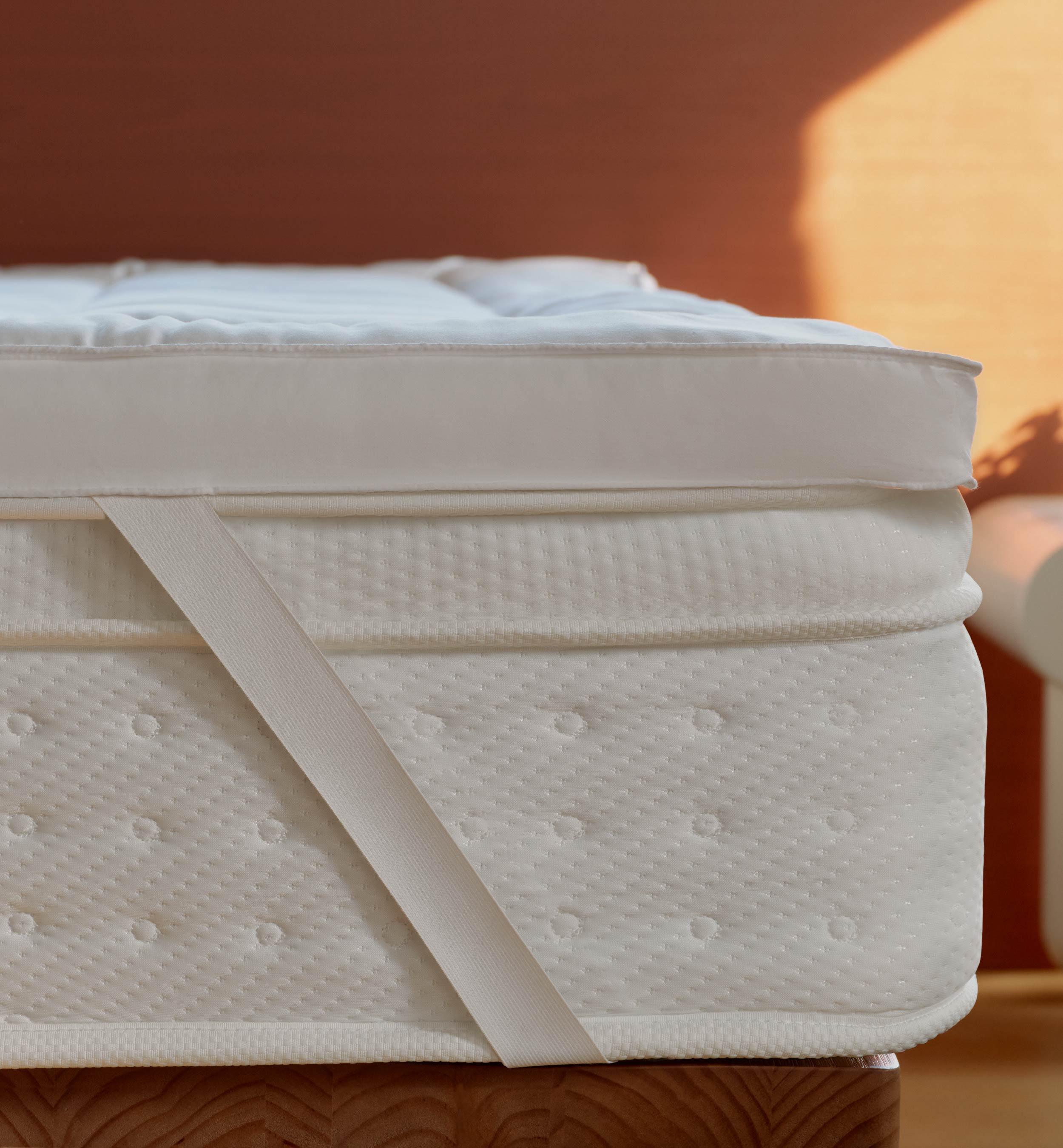 Cotton TENCEL™ Down Alternative Mattress Topper - Double Stitch By Bedsure