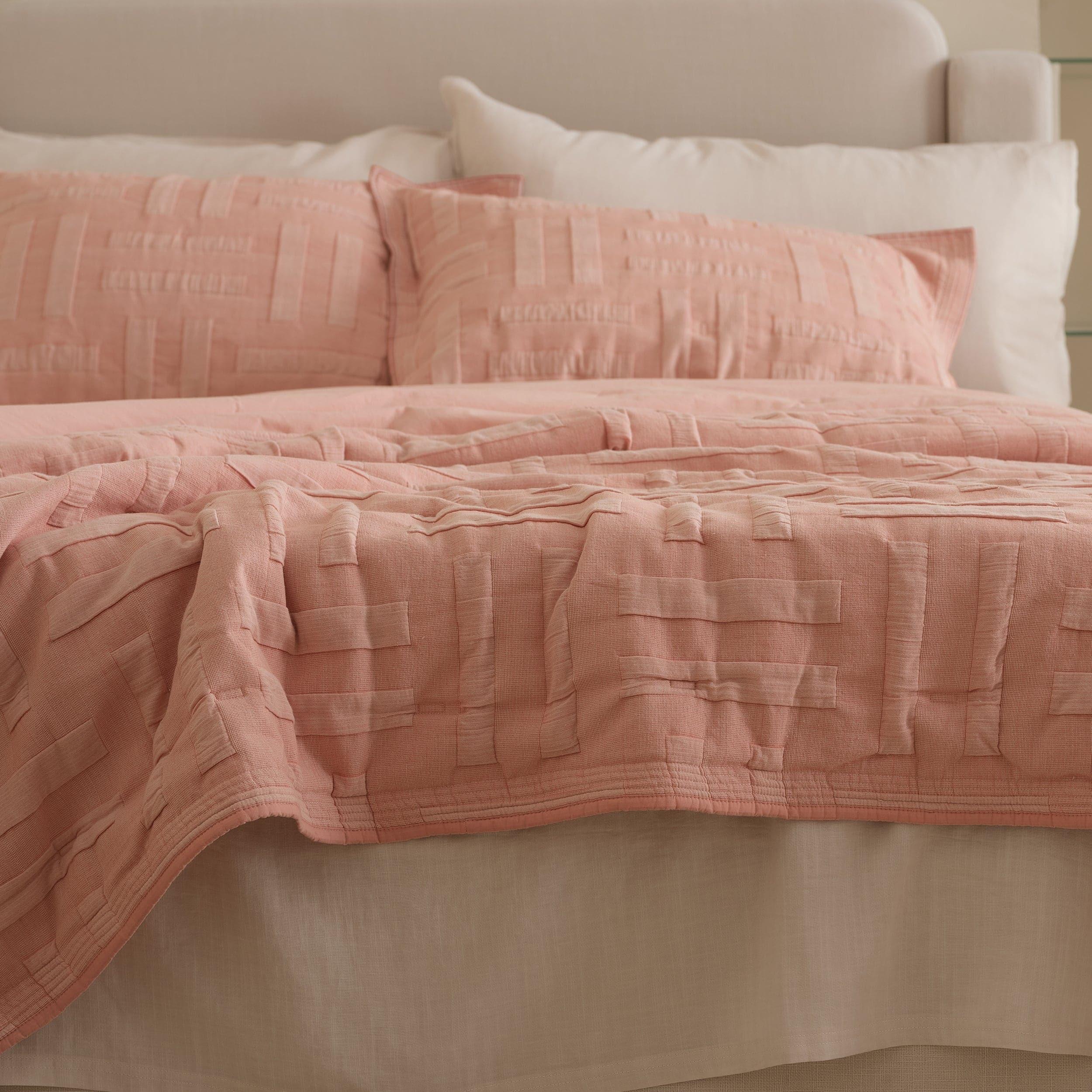 Cotton Jacquard Quilt Set - Double Stitch By Bedsure