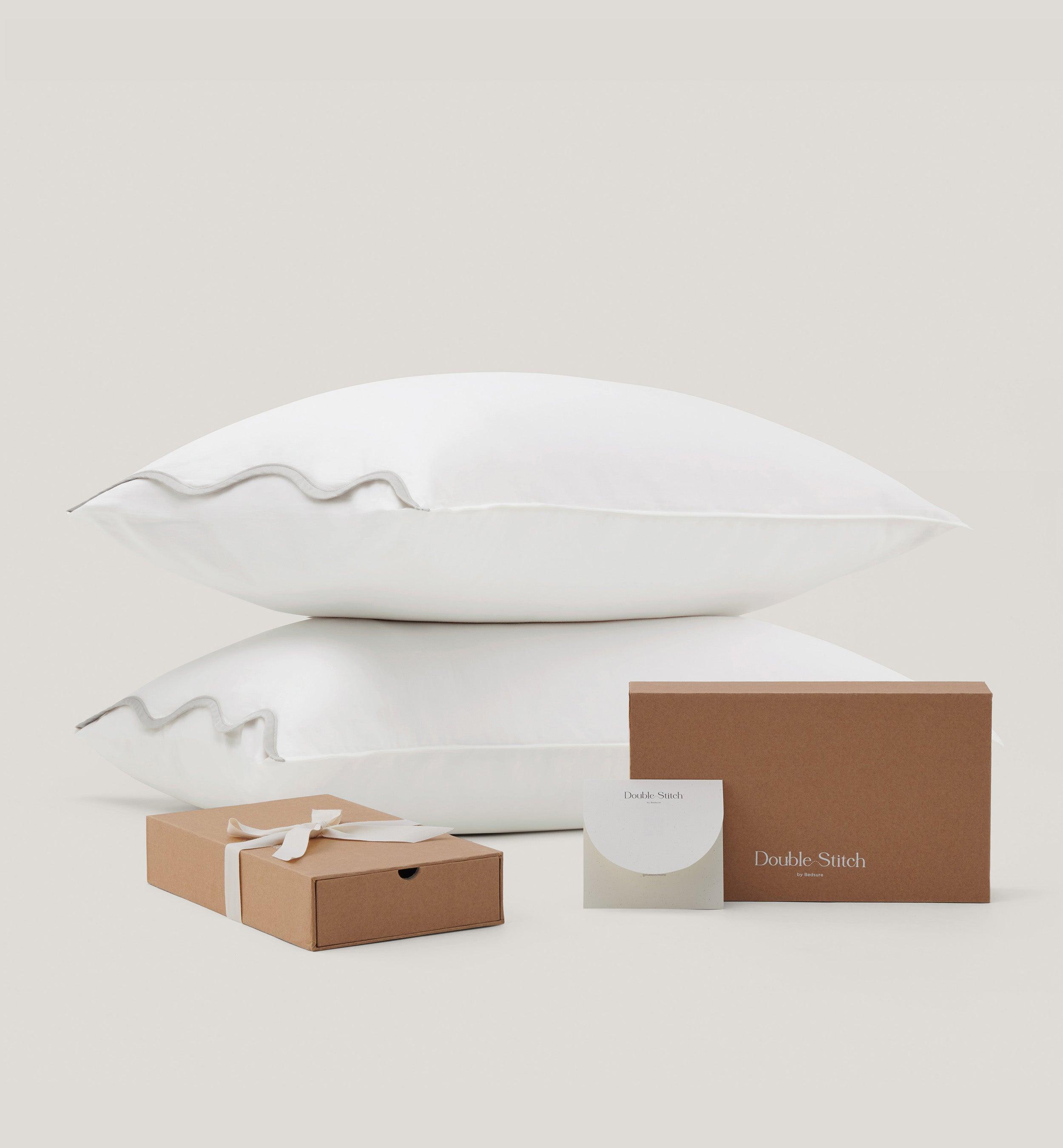 Cotton TENCEL™ Scalloped Pillowcases - Double Stitch By Bedsure