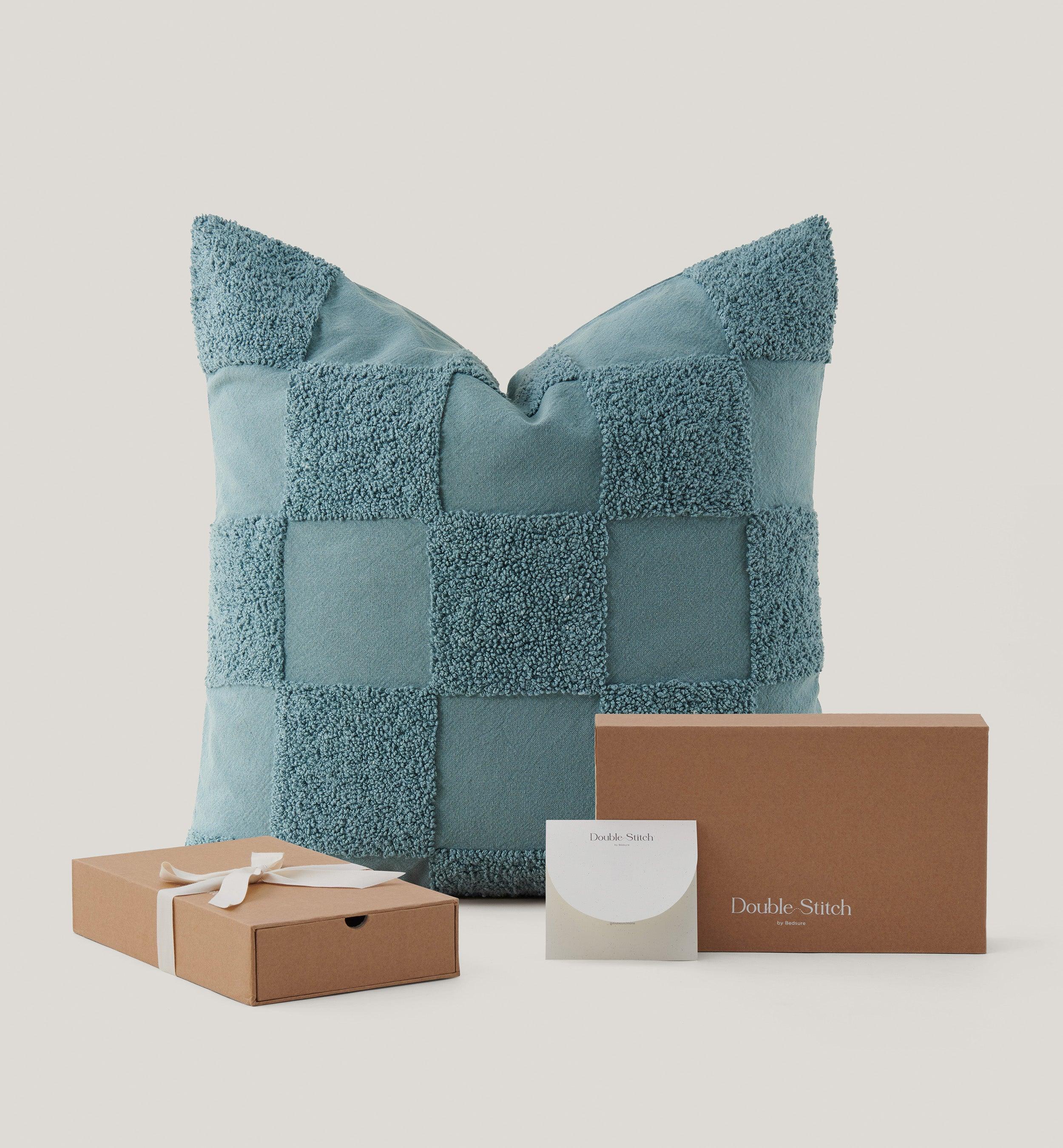 Tufted Checkered Cotton Throw Pillow Cover - Double Stitch By Bedsure