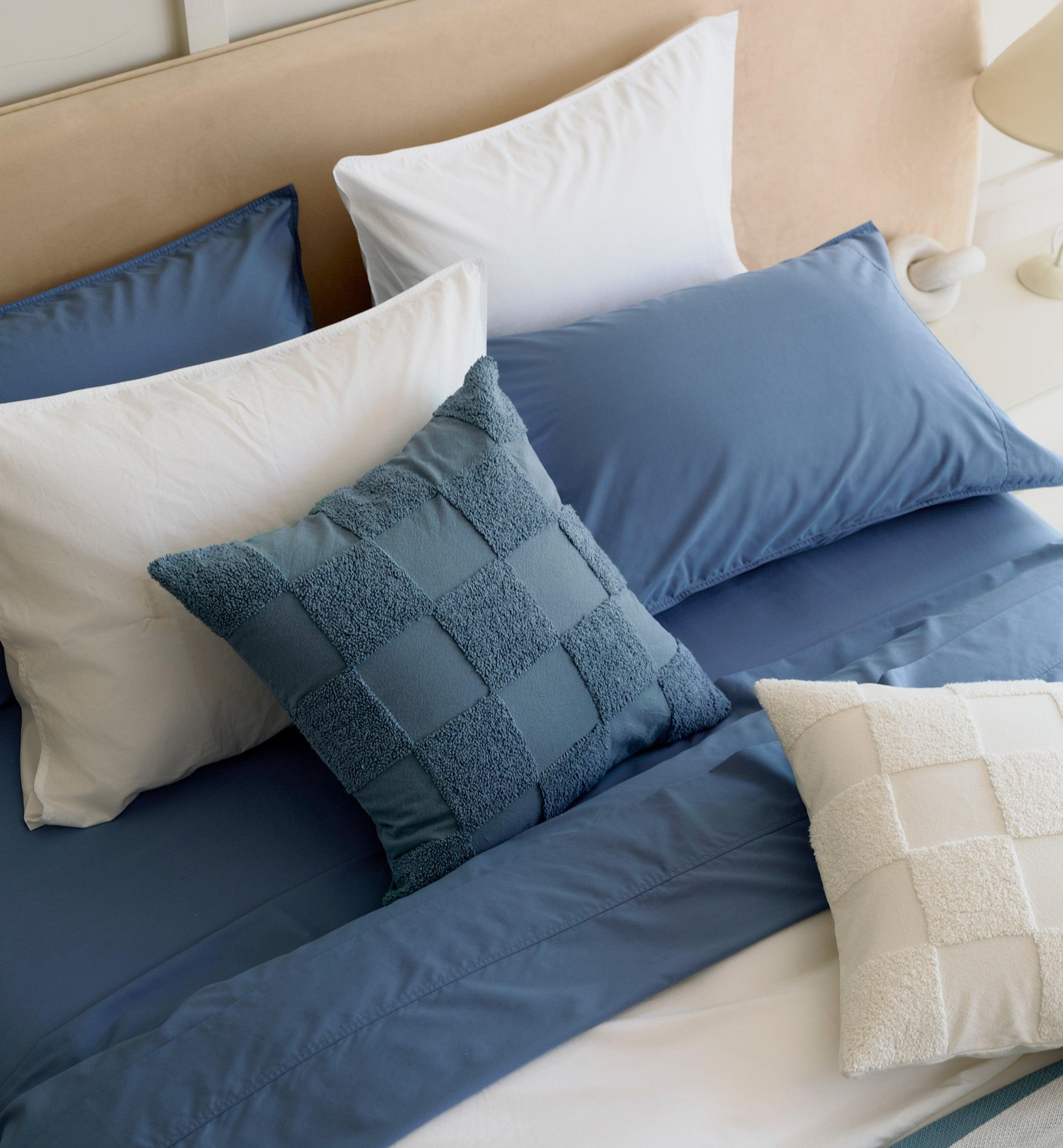 Tufted Checkered Cotton Throw Pillow Cover - Double Stitch By Bedsure