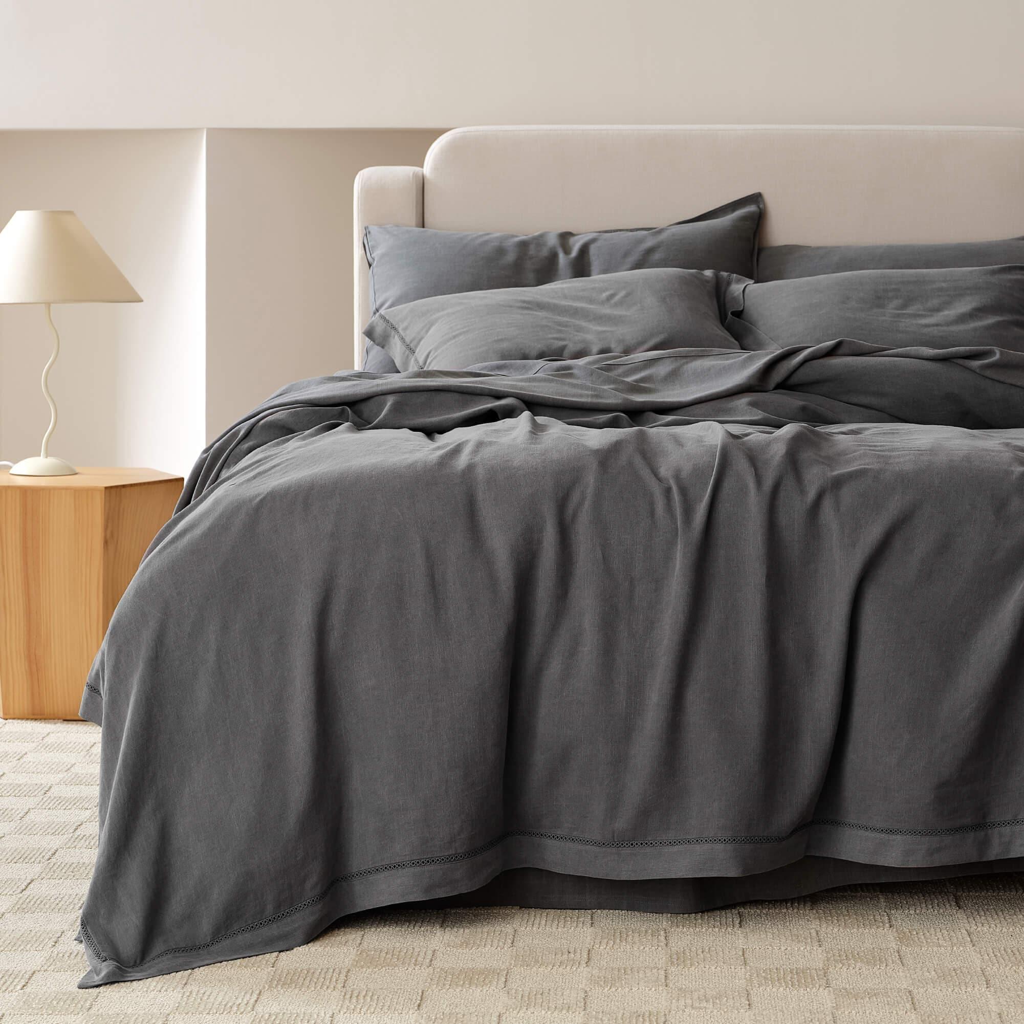 Linen TENCEL™ Lyocell Duvet Cover Set - Double Stitch By Bedsure