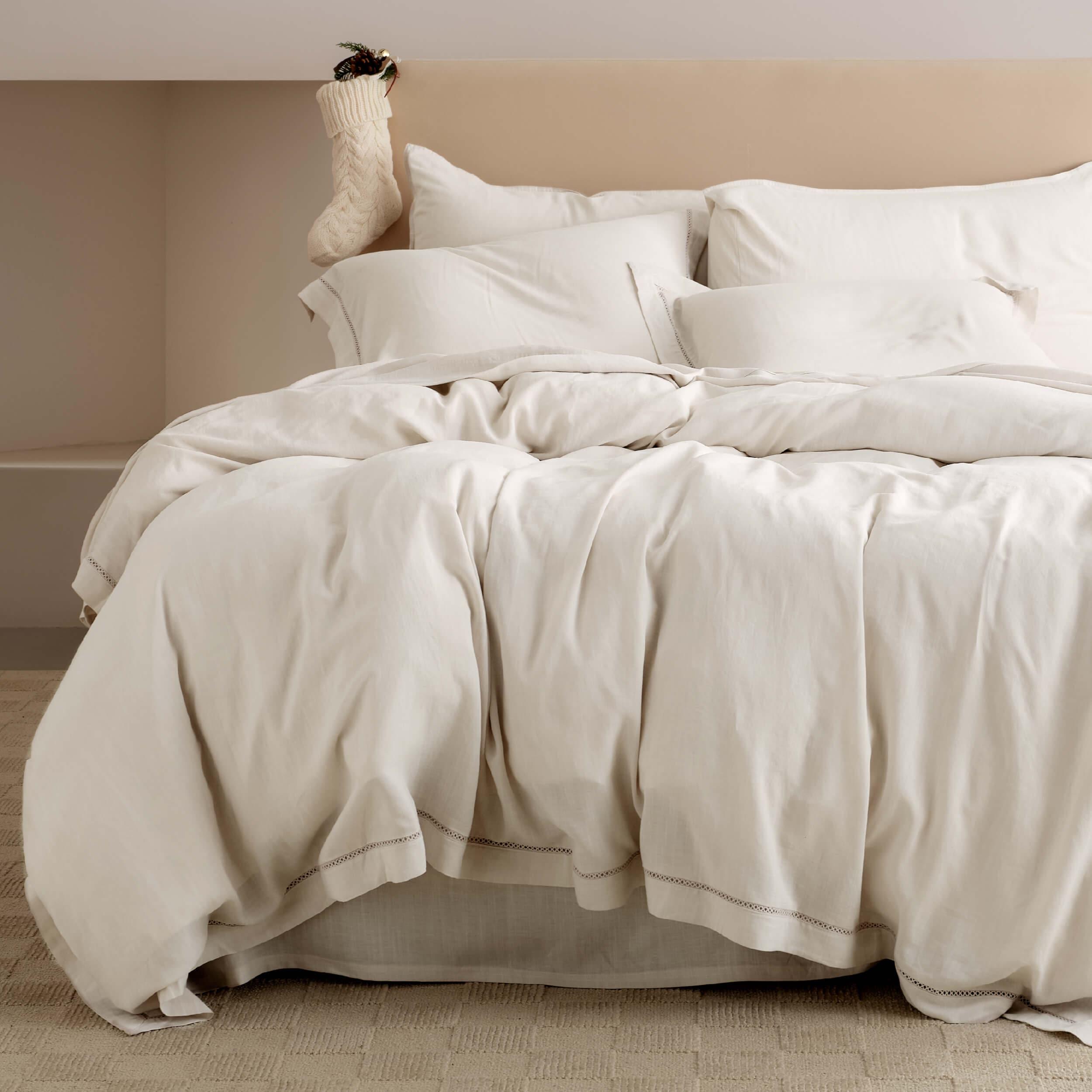Linen TENCEL™ Lyocell Duvet Cover Set - Double Stitch By Bedsure