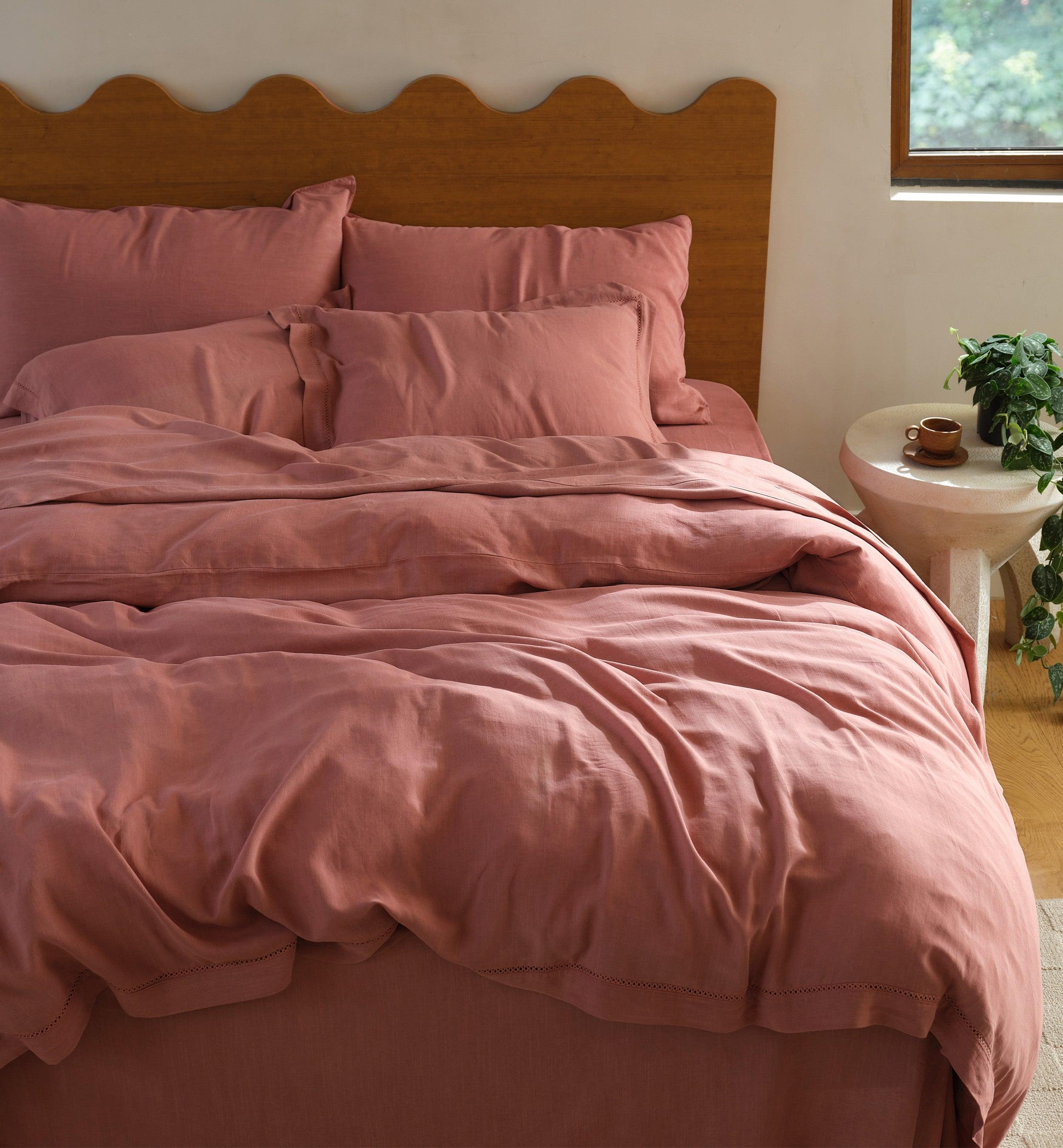 Linen TENCEL™ Lyocell Duvet Cover Set - Double Stitch By Bedsure