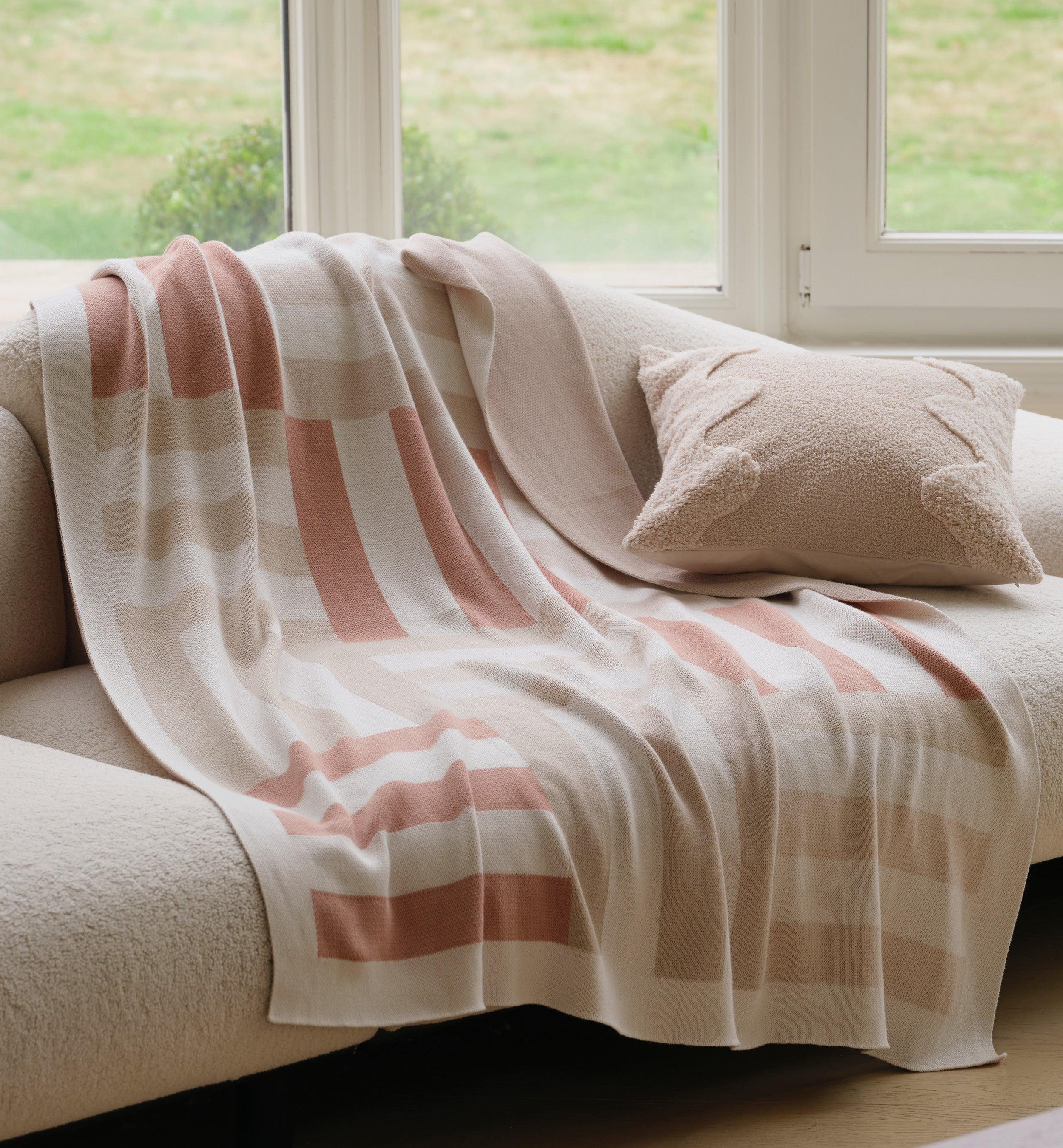 Intarsia Knit Throw Blanket - Double Stitch By Bedsure