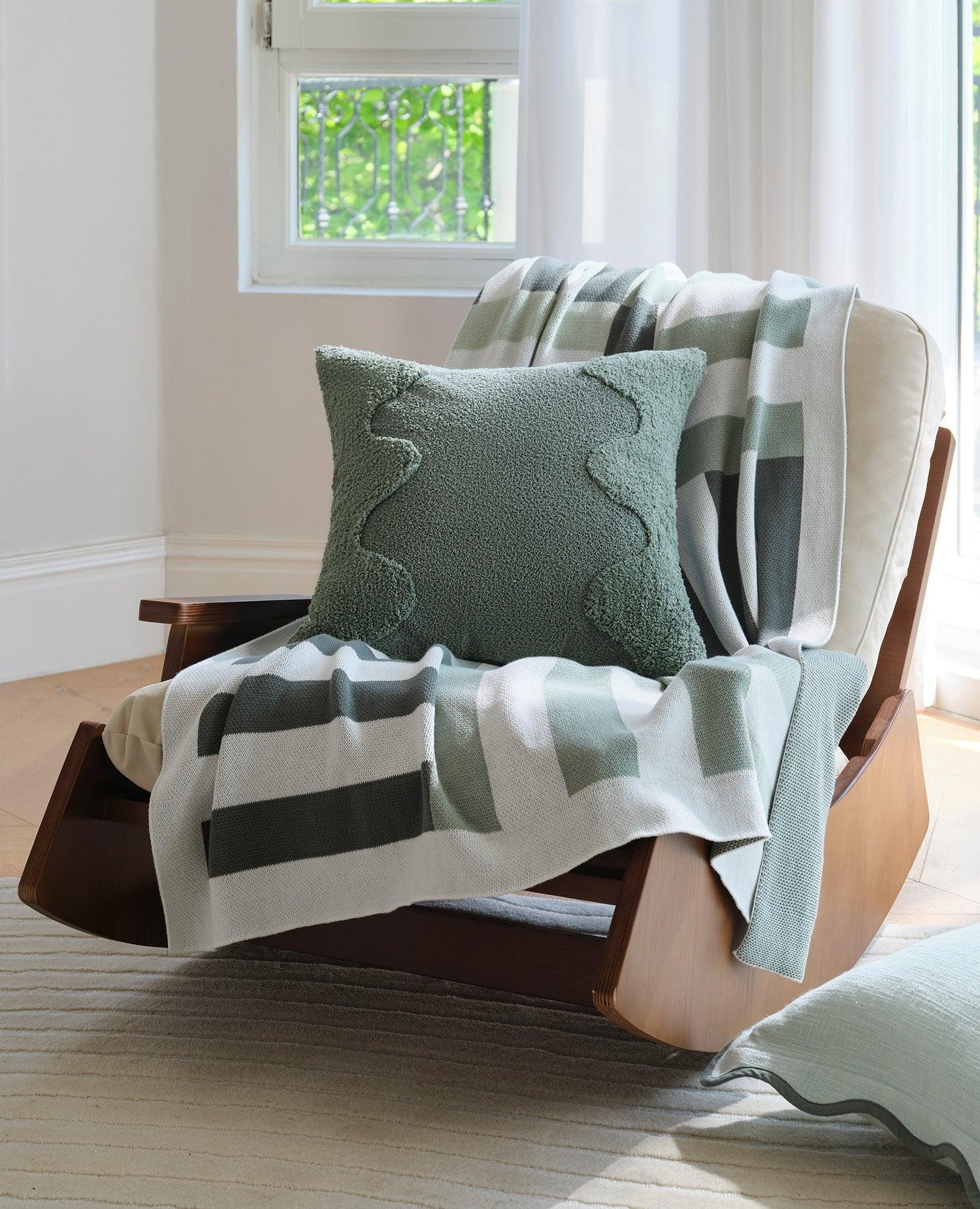 Tufted Cotton Wave Throw Pillow Cover - Double Stitch By Bedsure