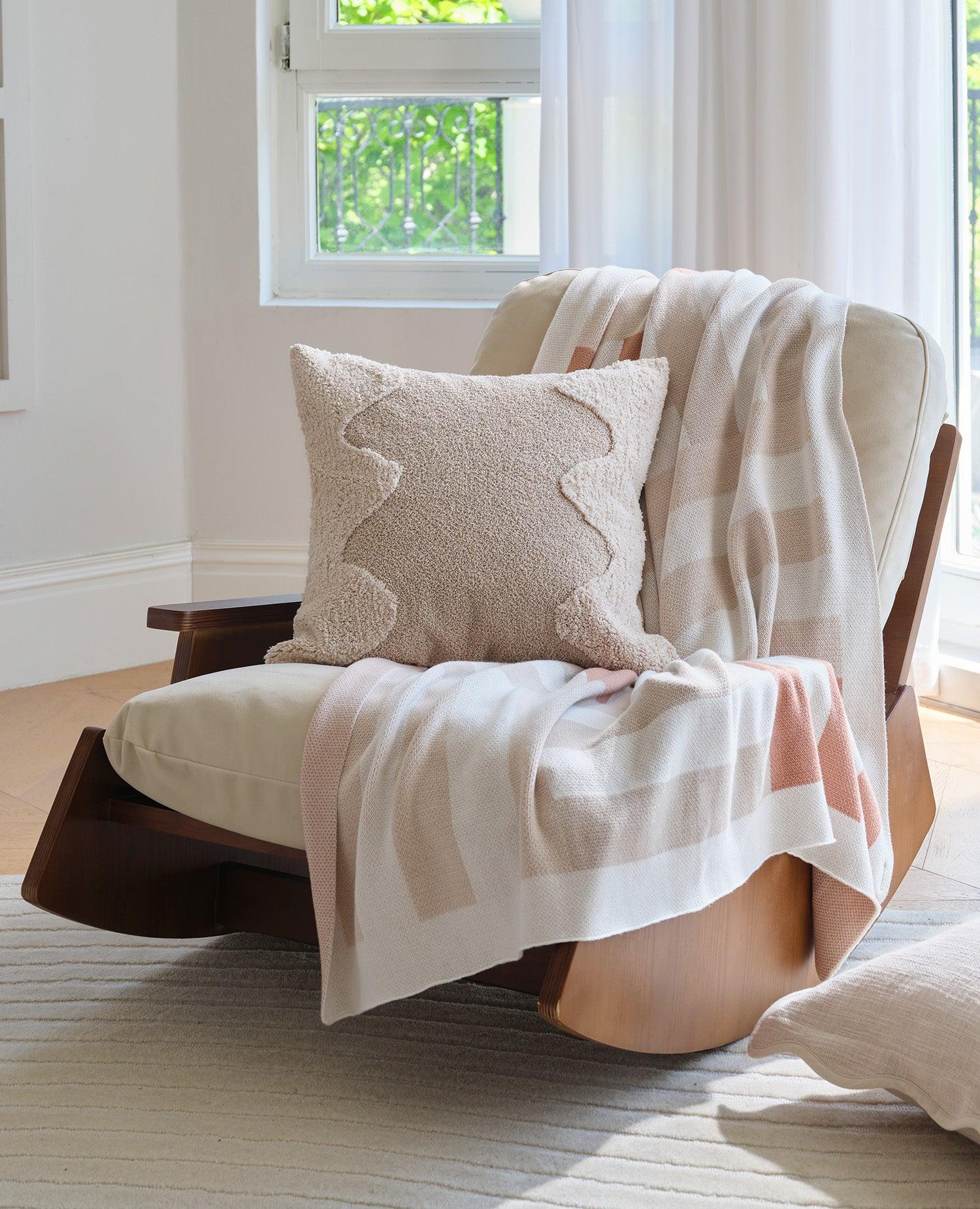 Tufted Cotton Wave Throw Pillow Cover - Double Stitch By Bedsure