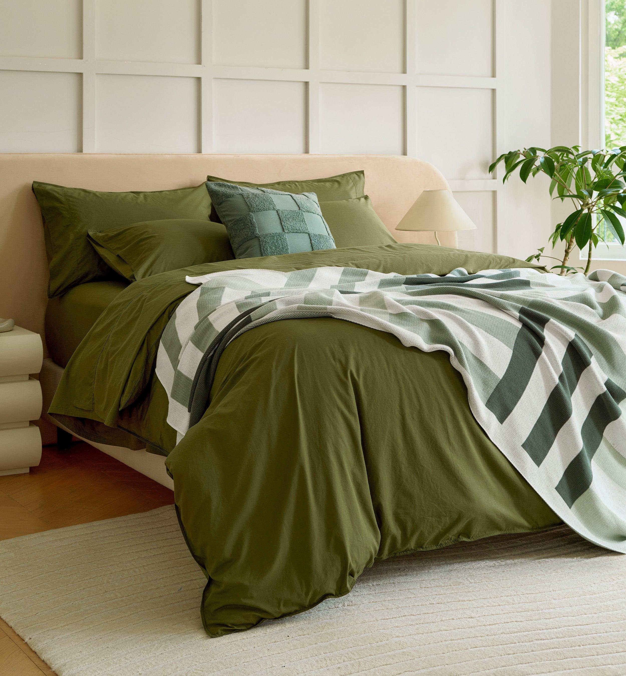 Cotton TENCEL™ Percale Duvet Cover Set - Double Stitch By Bedsure
