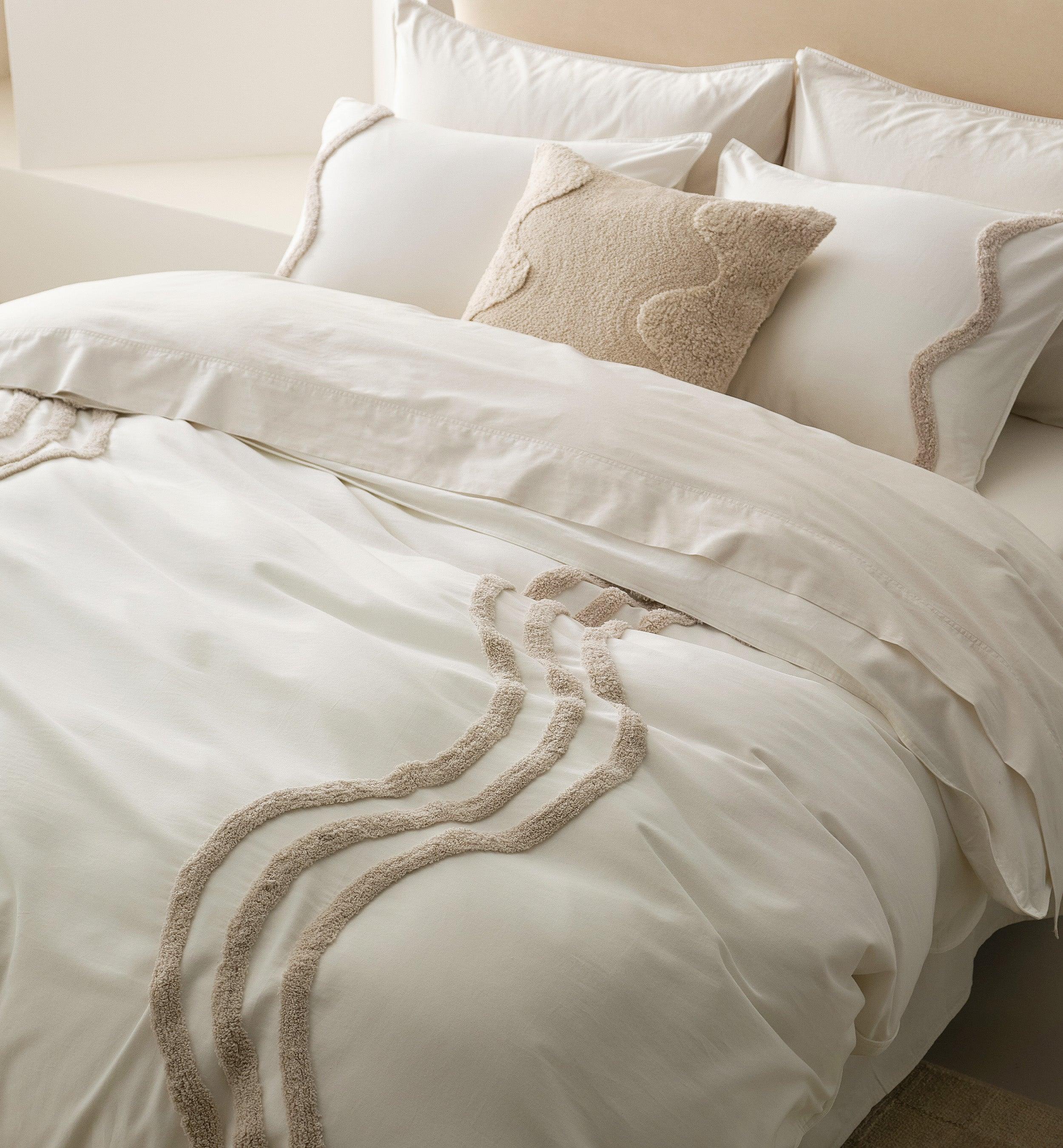 Cotton Tufted Duvet Cover Set - Double Stitch By Bedsure