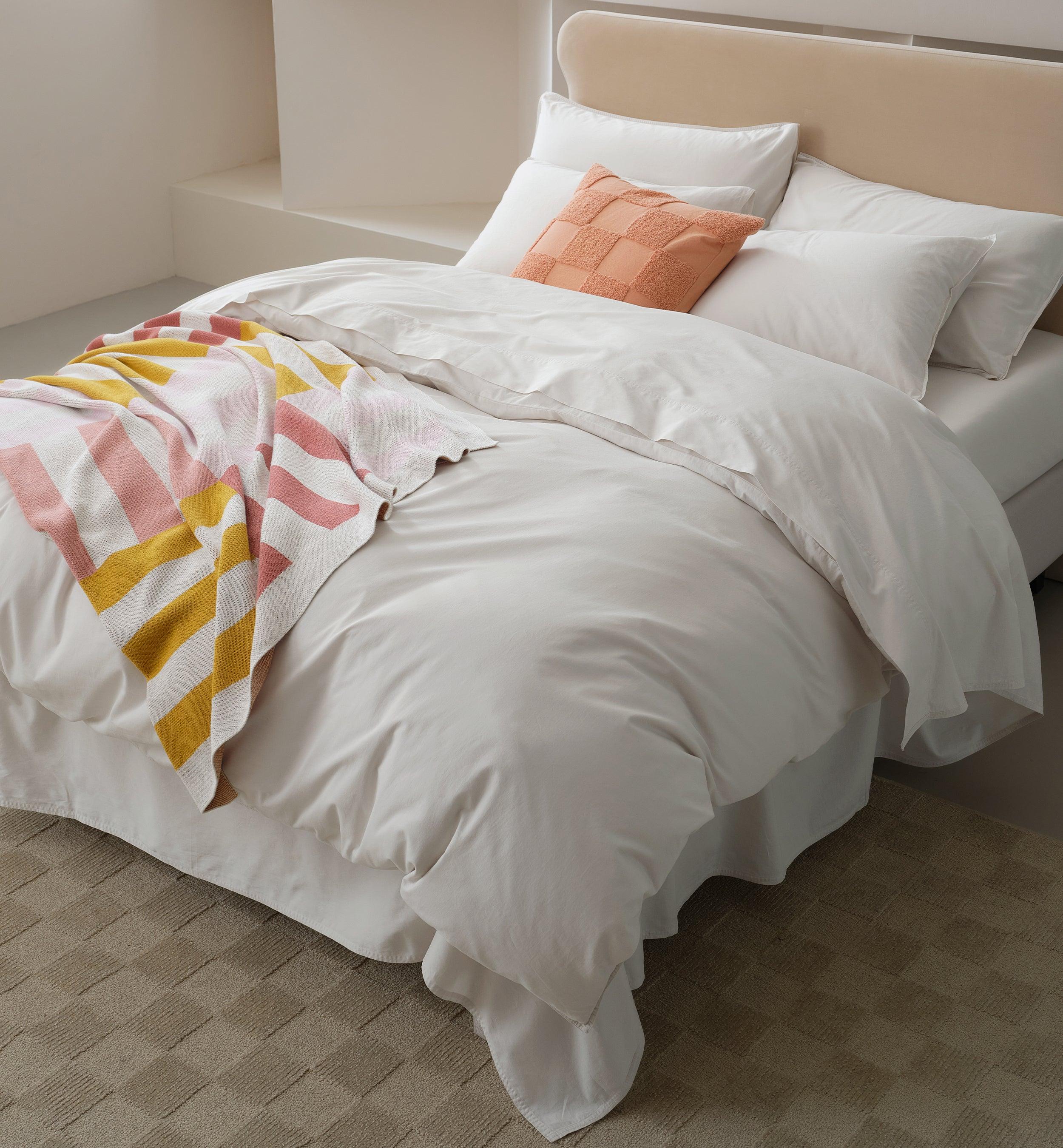 Organic Cotton Duvet Cover Set - Double Stitch By Bedsure