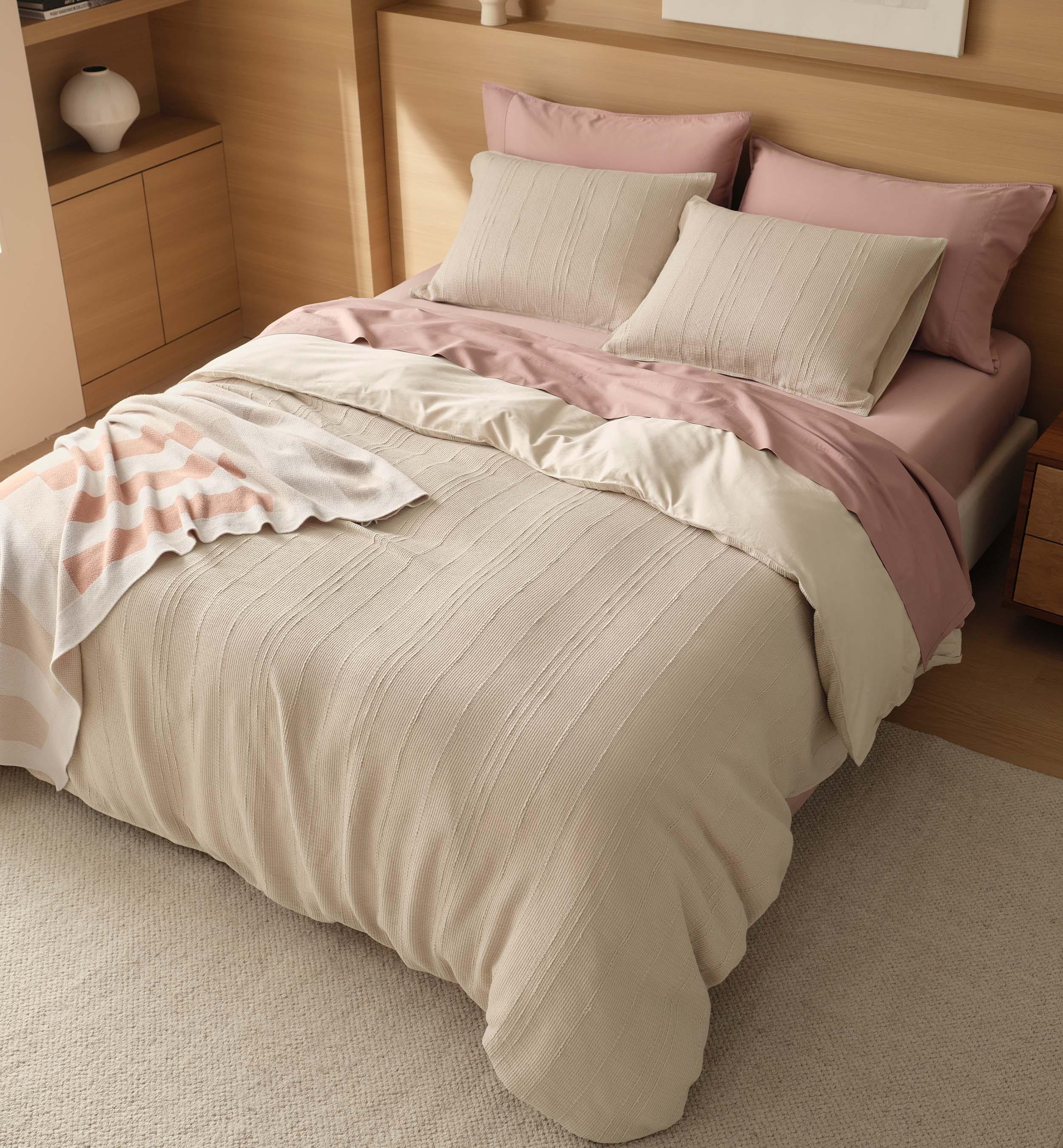 Striped Cotton TENCEL™ Lyocell Duvet Cover Set